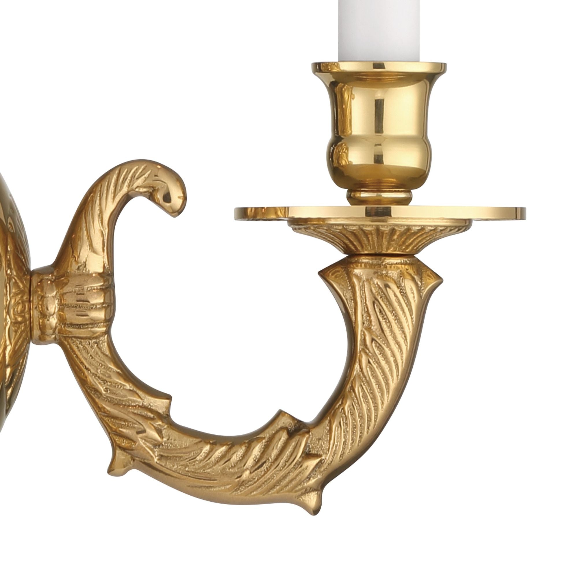Crystorama 1 Light Polished Brass Cast Sconce 5"W x 9.75"H x 6.25"D