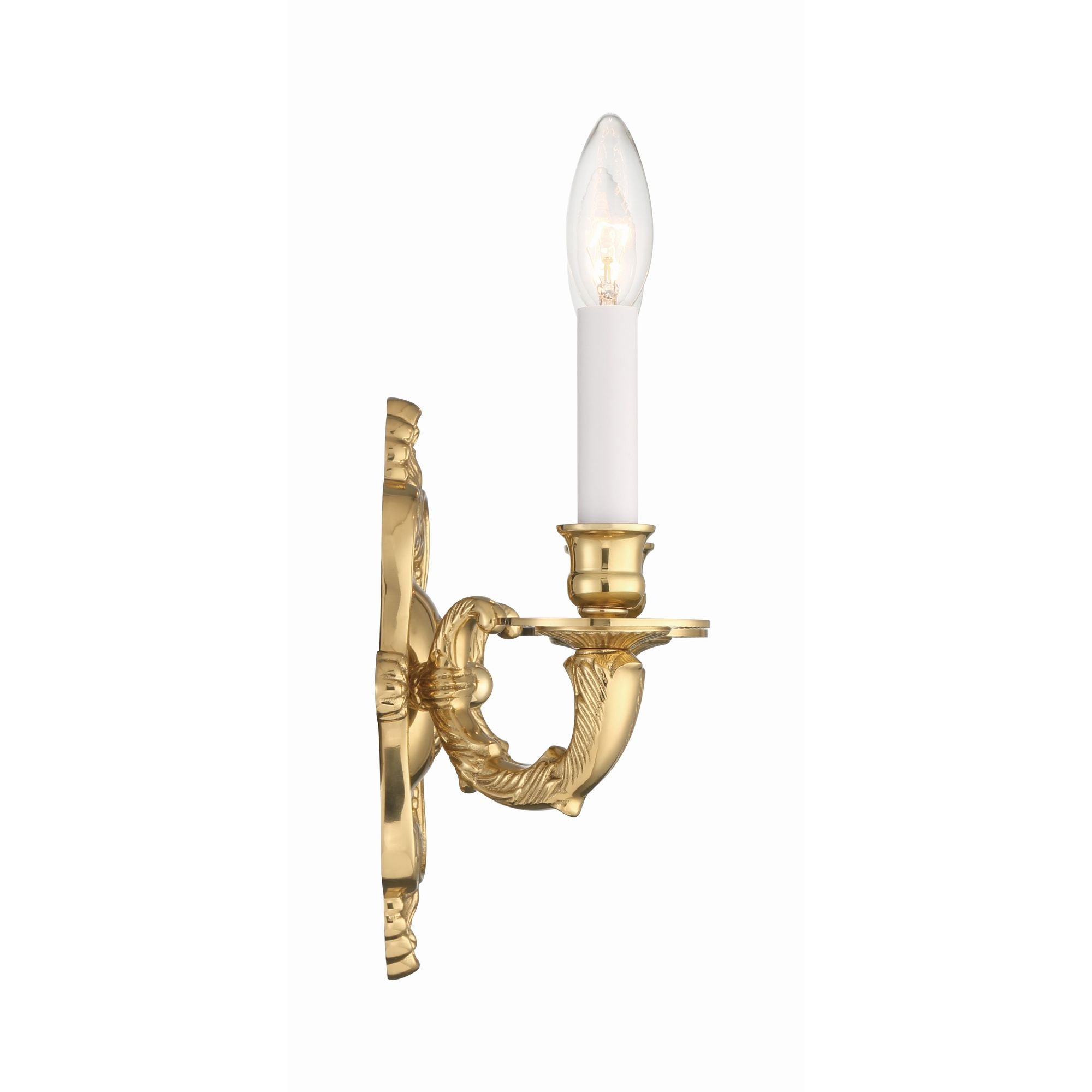 Crystorama 2 Light Polished Brass Cast Sconce 10"W x 9.75"H x 5"D