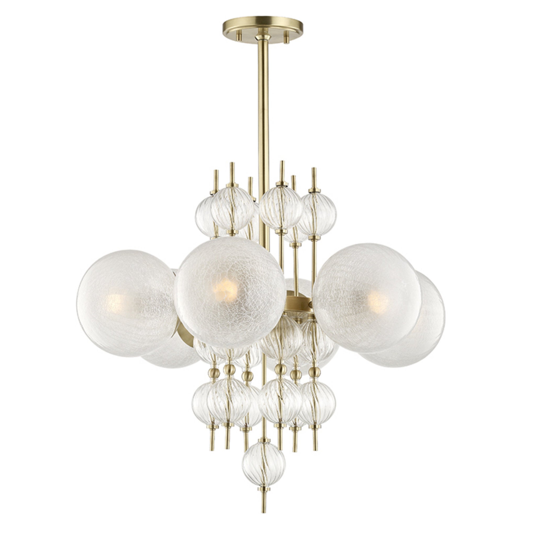 Calypso 6-Light Chandelier in Aged Brass 27.25L x 27.25W x 25H