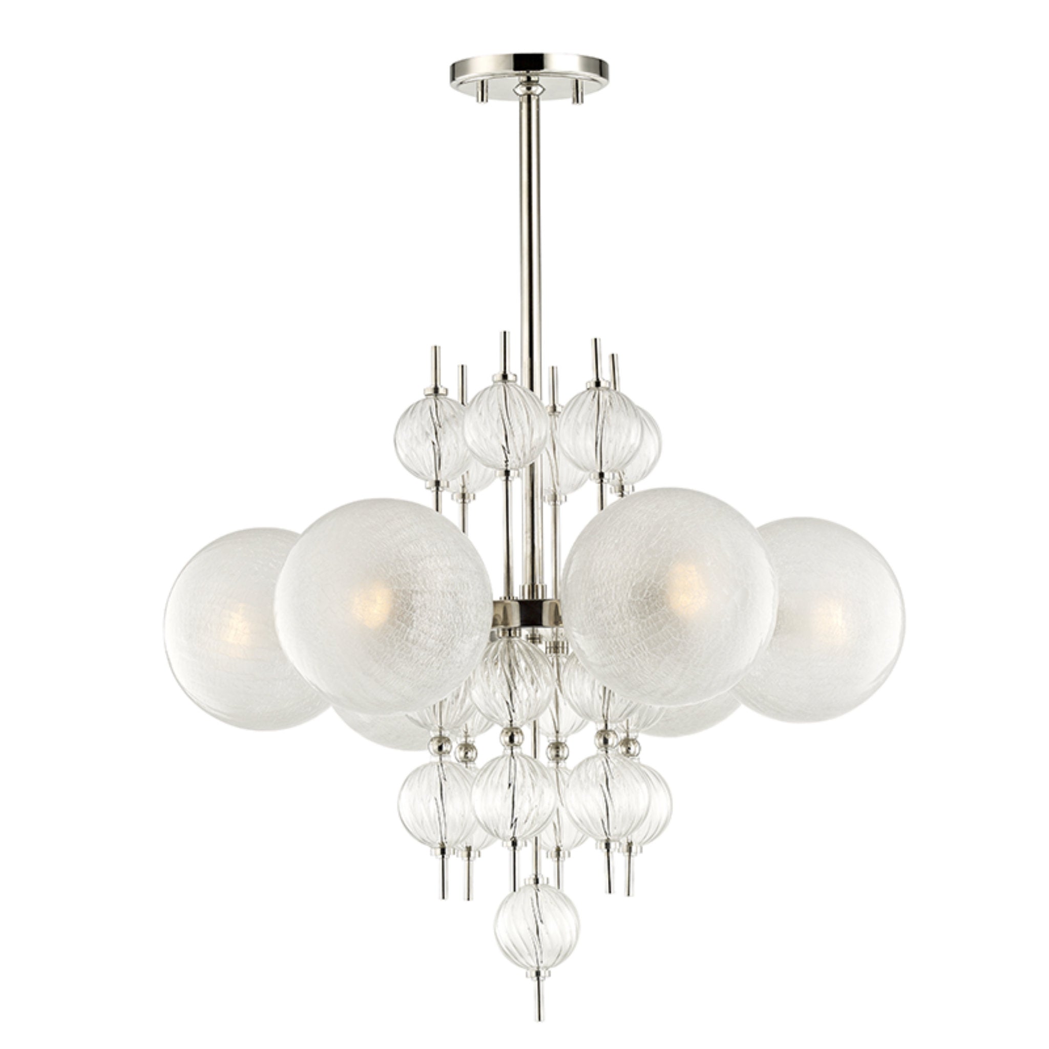 Calypso 6-Light Chandelier in Polished Nickel 27.25L x 27.25W x 25H
