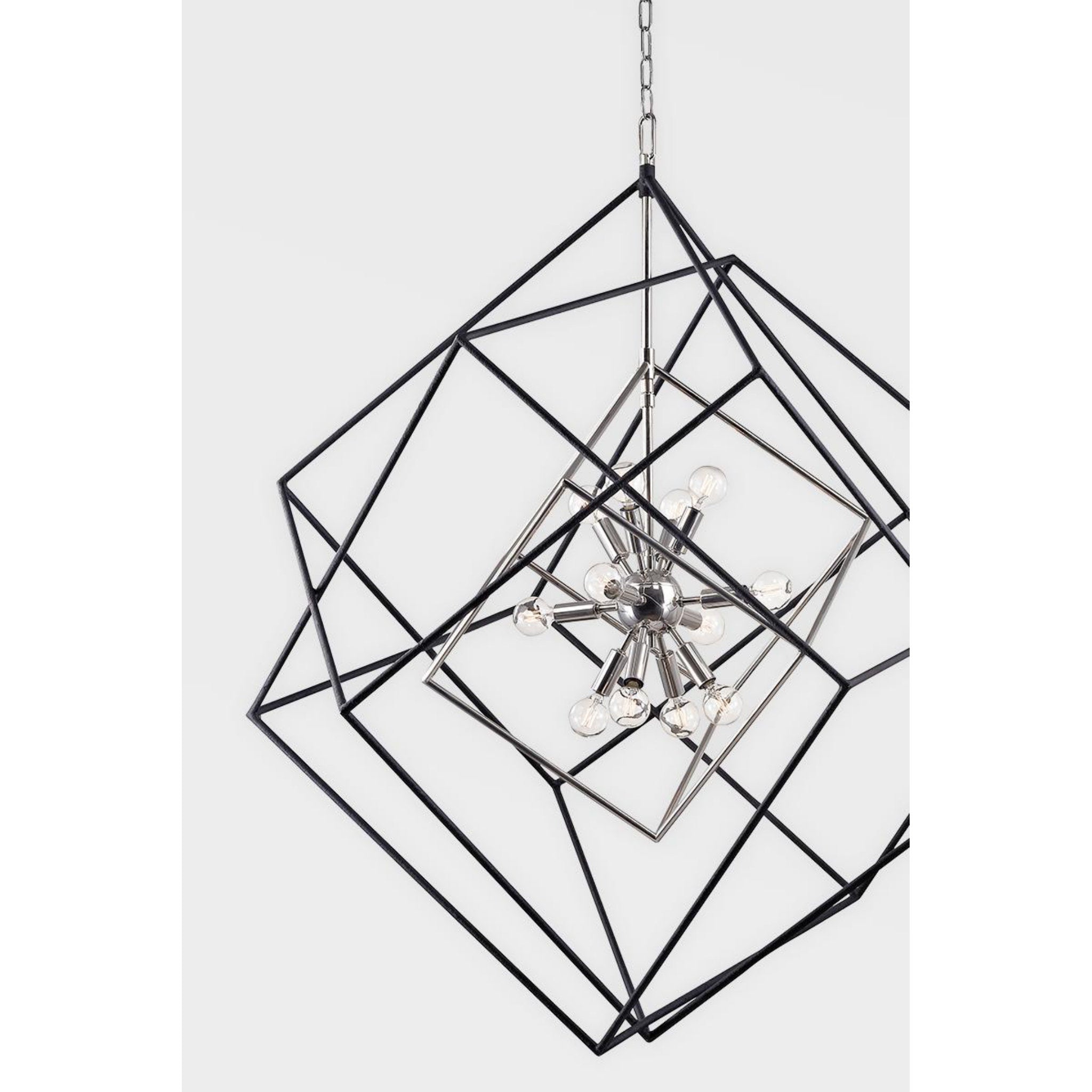 Roundout 9-Light Chandelier in Aged Brass 26L x 26W x 30.5H