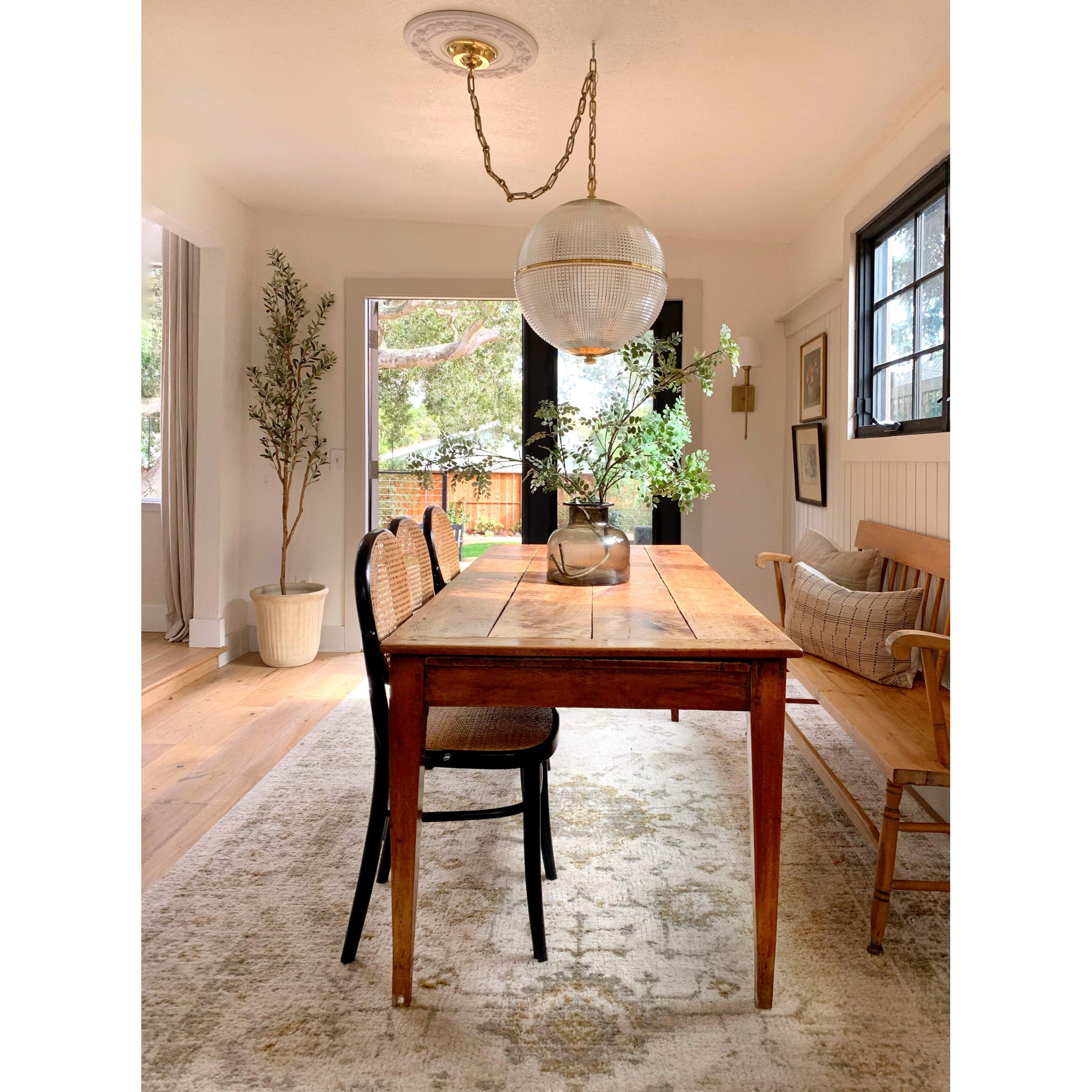 Sphere No. 3 1-Light Pendant in Aged Brass by Mark D. Sikes 18.25L x 18.25W x 22.75H