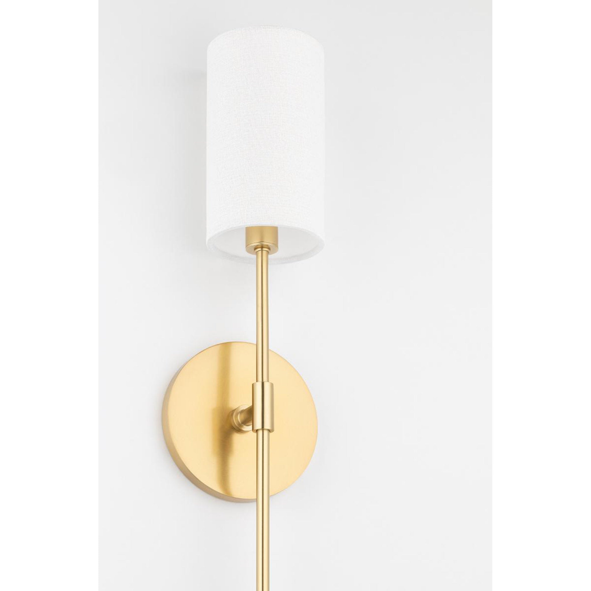 Olivia 1-Light Wall Sconce in Polished Nickel 4.75L x 4.75W x 17.5H