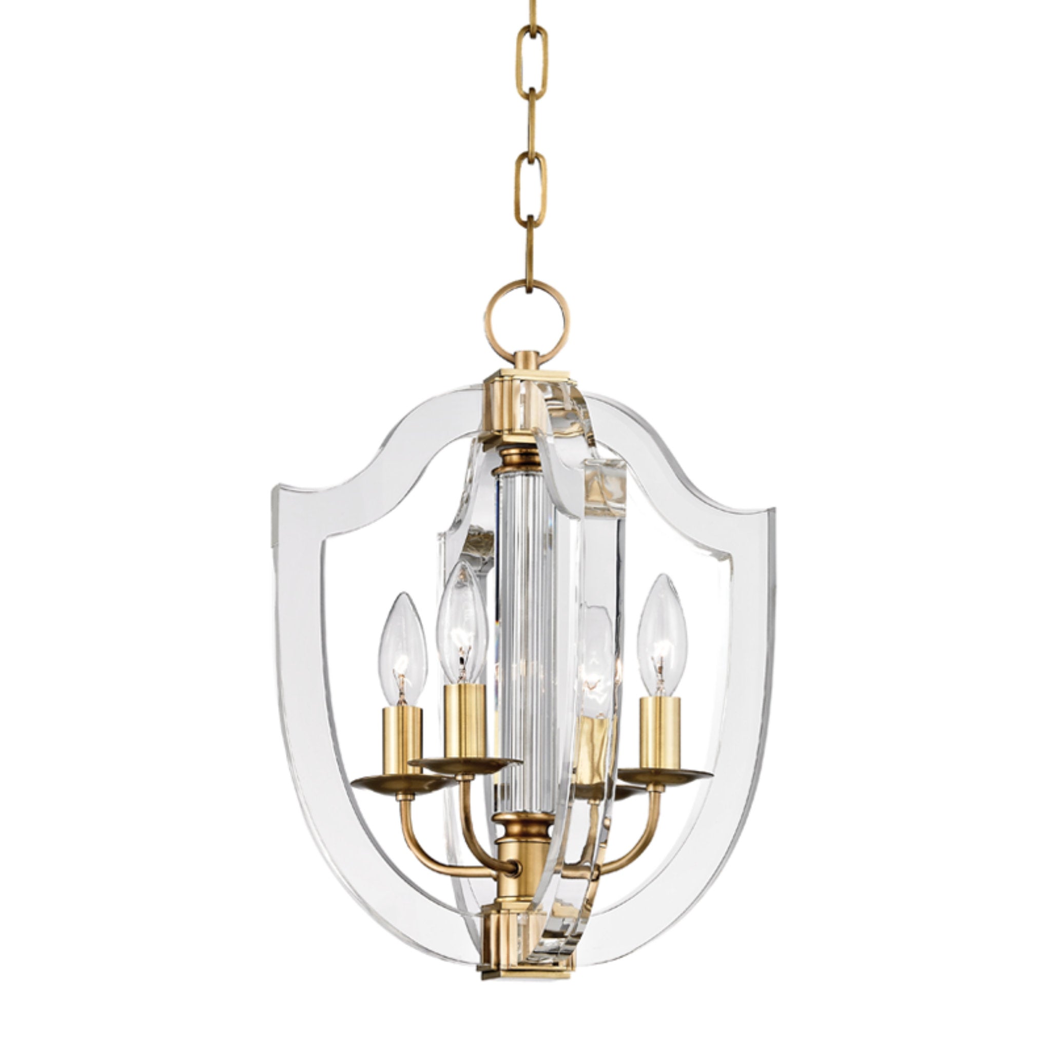 Arietta 4-Light Pendant in Aged Brass 12.5L x 12.5W x 17H