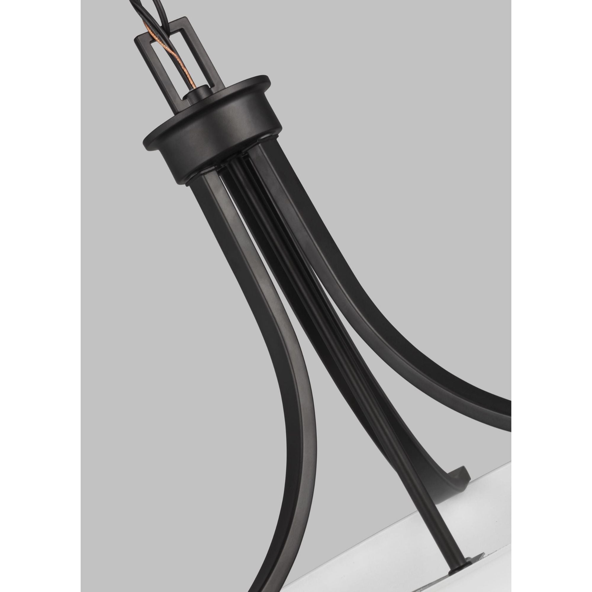 Kemal Three Light Pendant LED Transitional 18.5" Height Steel Round Etched / White Inside Shade in Midnight Black