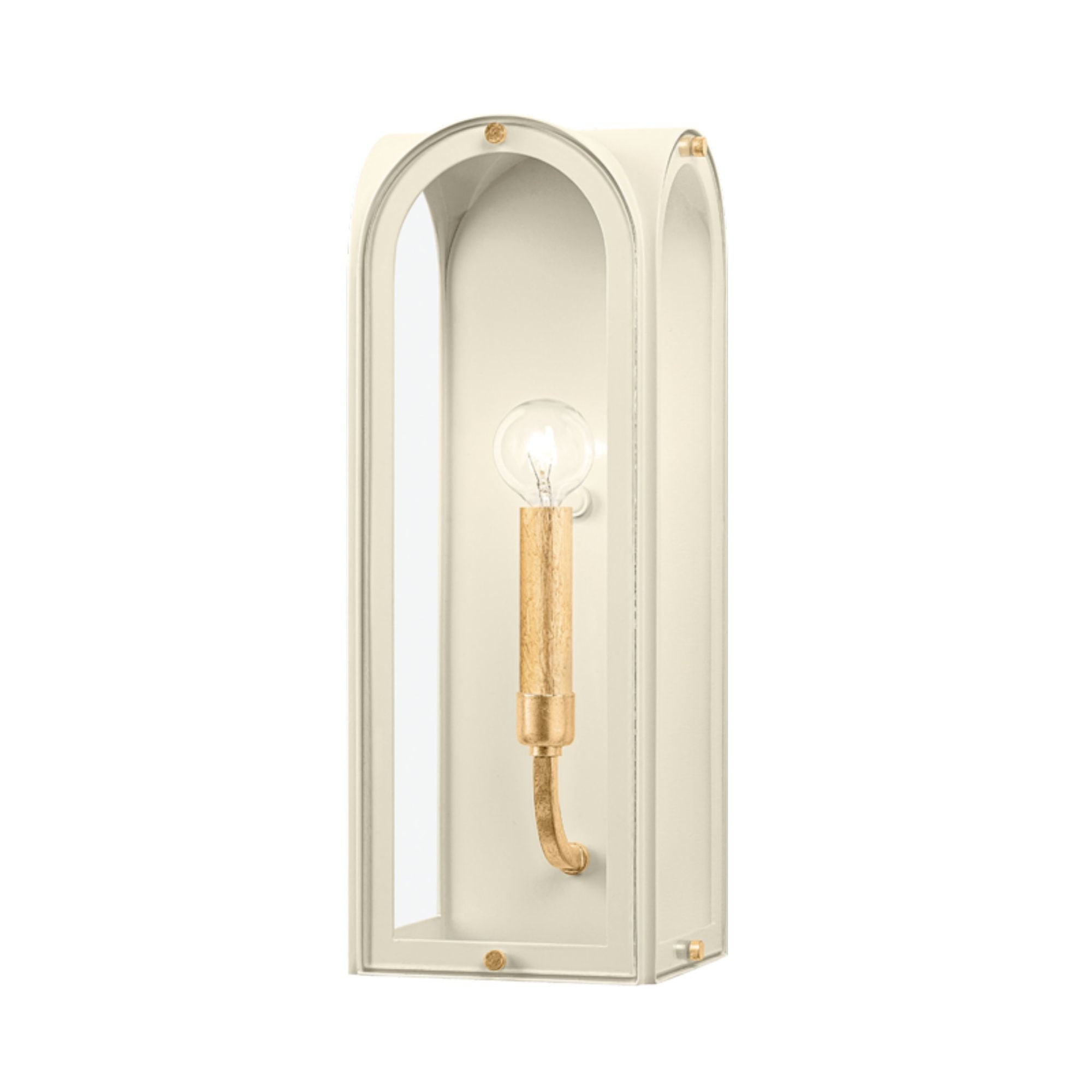 Lincroft 1-Light Wall Sconce in Vintage Gold Leaf/Soft Sand 6L x 6W x 16H
