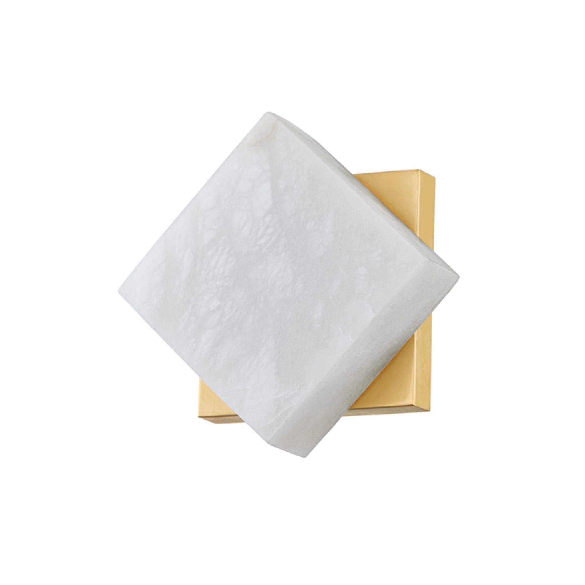 Brockton 1-Light Wall Sconce in Aged Brass 7.75L x 7.75W x 7.75H