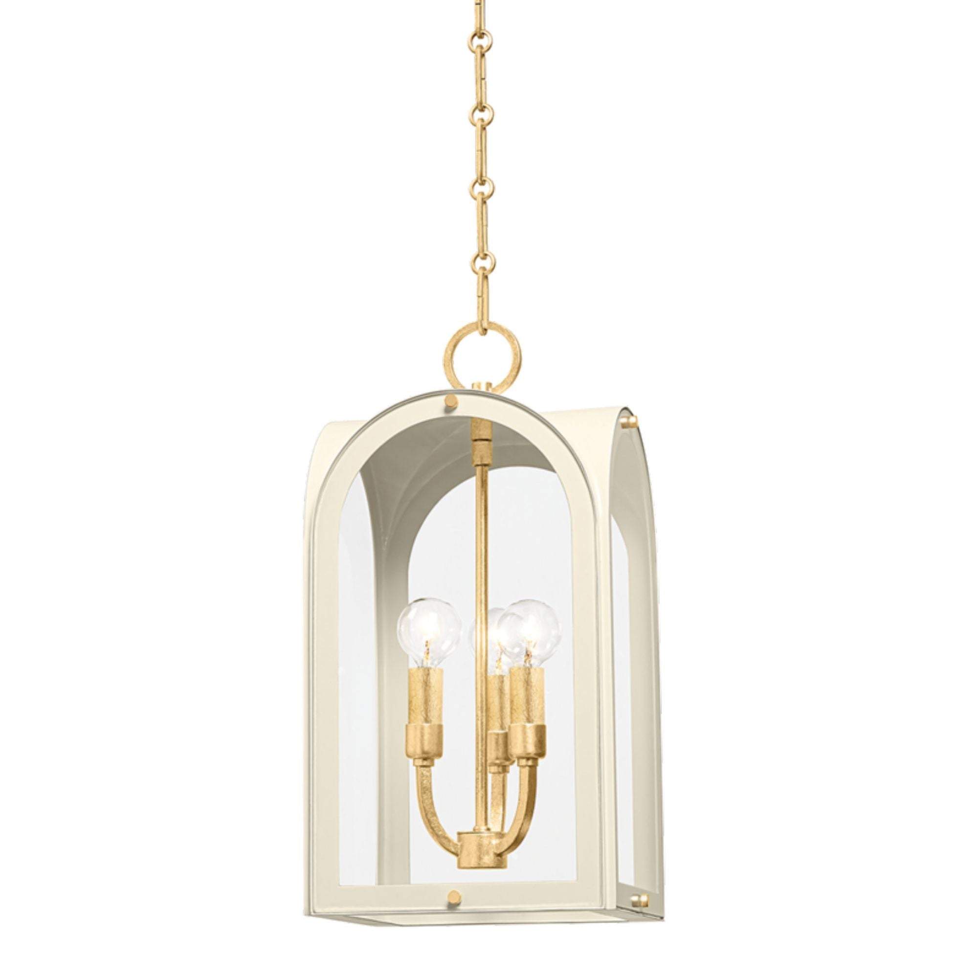 Lincroft 3-Light Lantern in Vintage Gold Leaf 9.5L x 9.5W x 18.25H