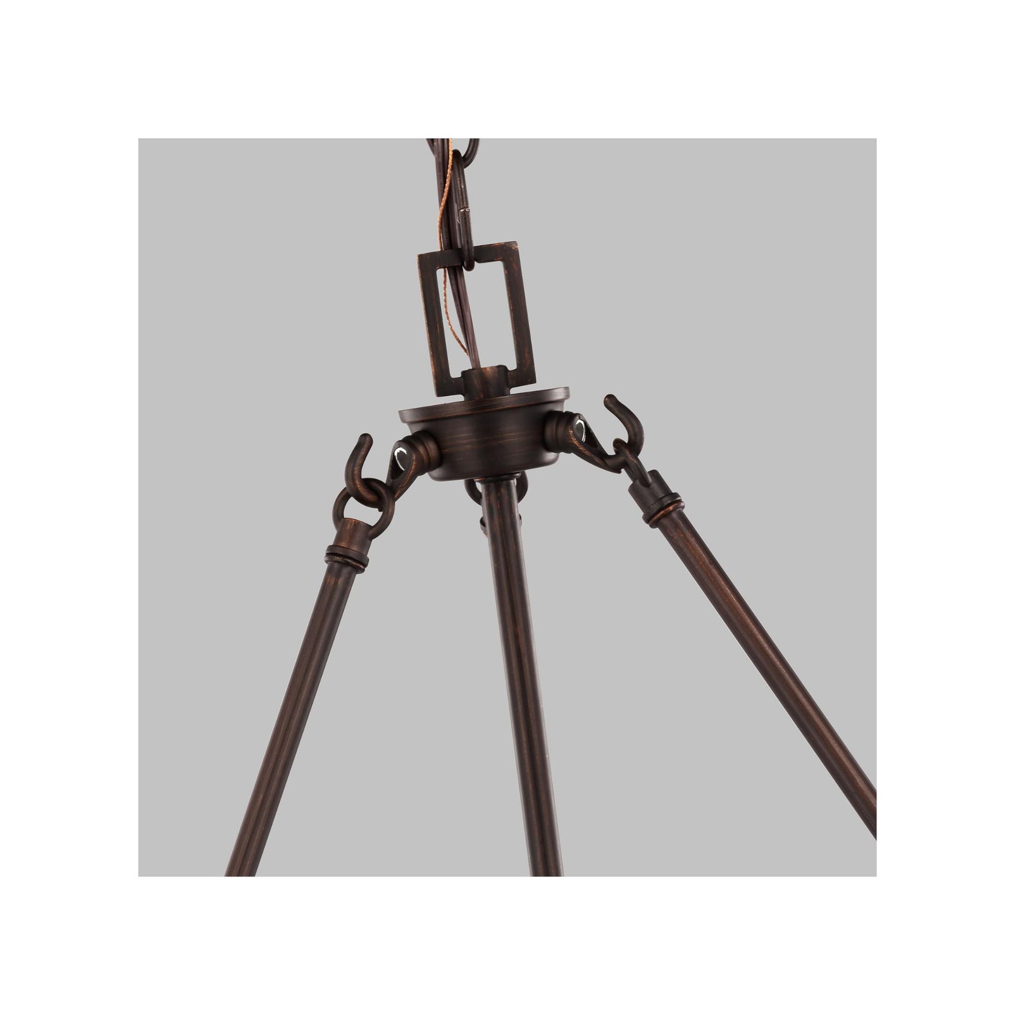 Kerrville Three Light Pendant Transitional 18.375" Height Steel Round Satin Etched Shade in Bronze