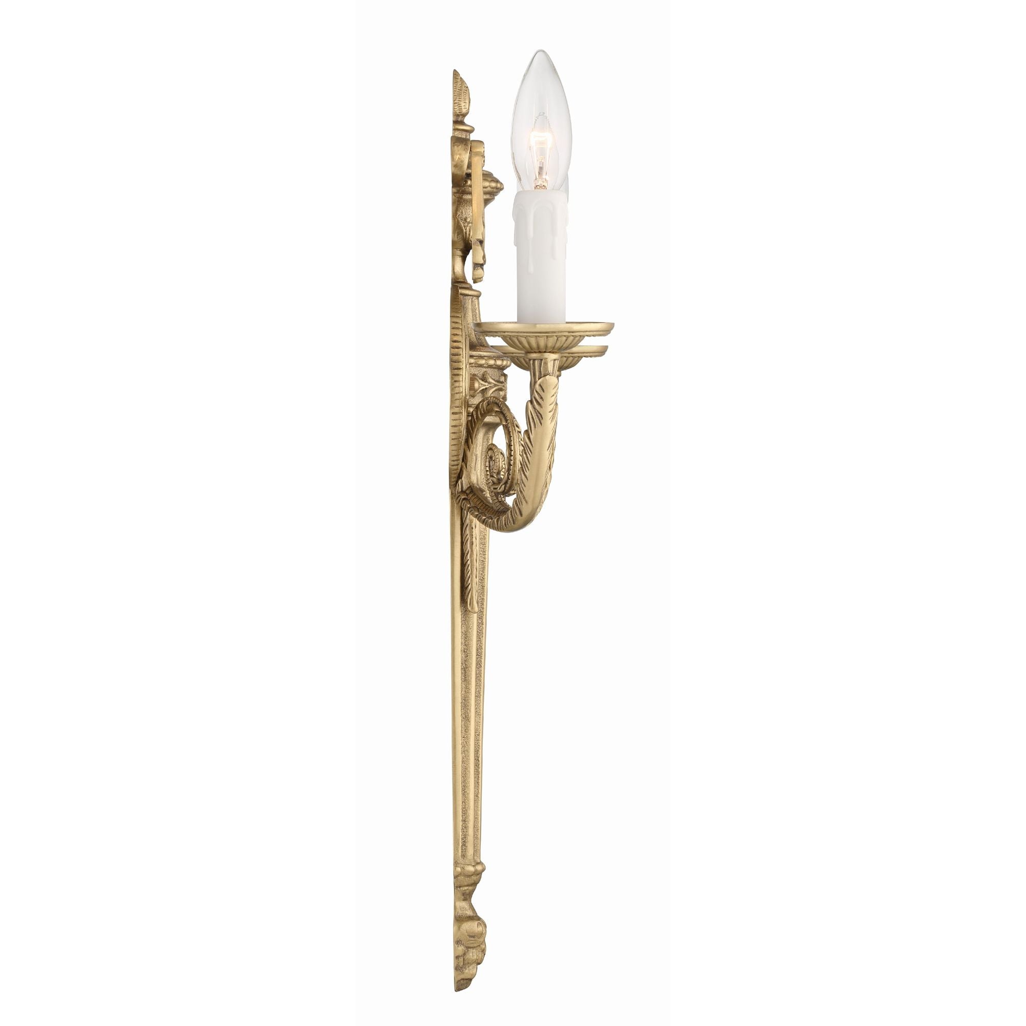 Crystorama 2 Light Matte Brass Cast Sconce 12.5"W x 20"H x 4"D