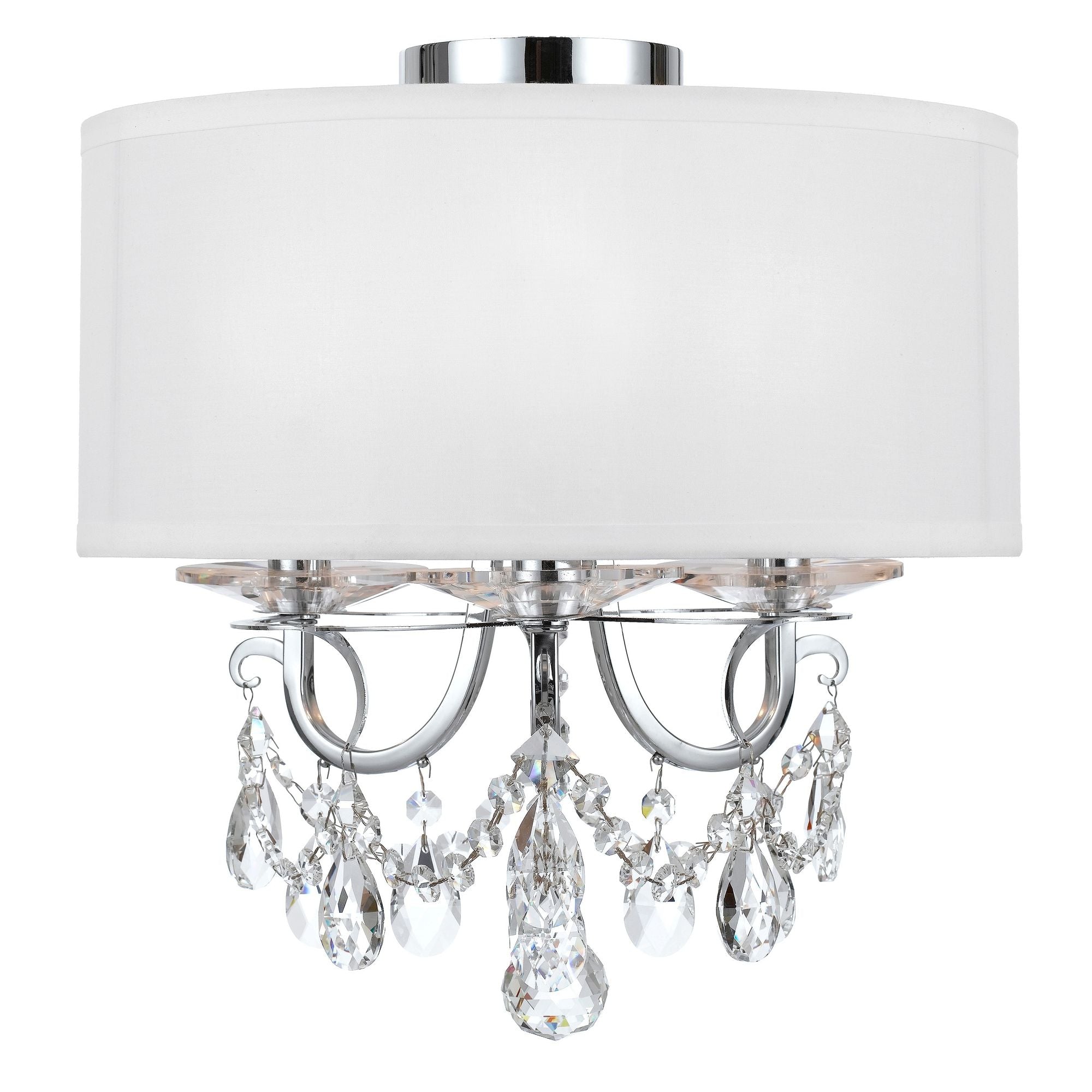 Othello 14'' Polished Chrome Semi Flush Mount Silver 14"W x 15"H x 14"D