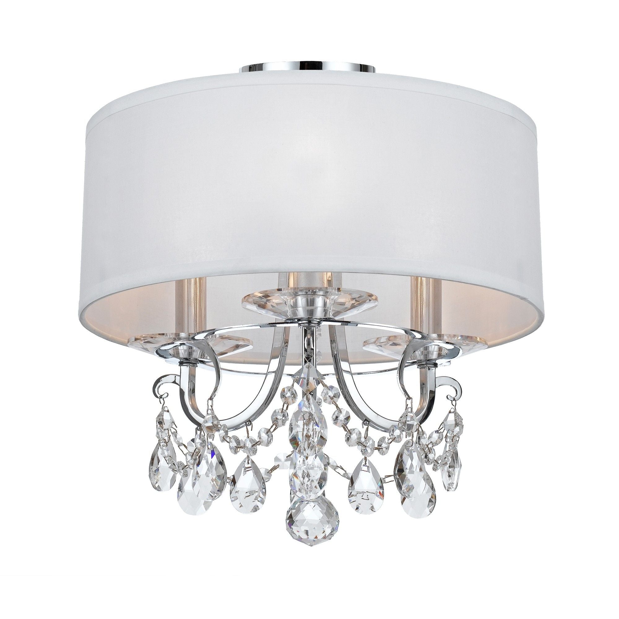 Othello 14'' Polished Chrome Semi Flush Mount Silver 14"W x 15"H x 14"D