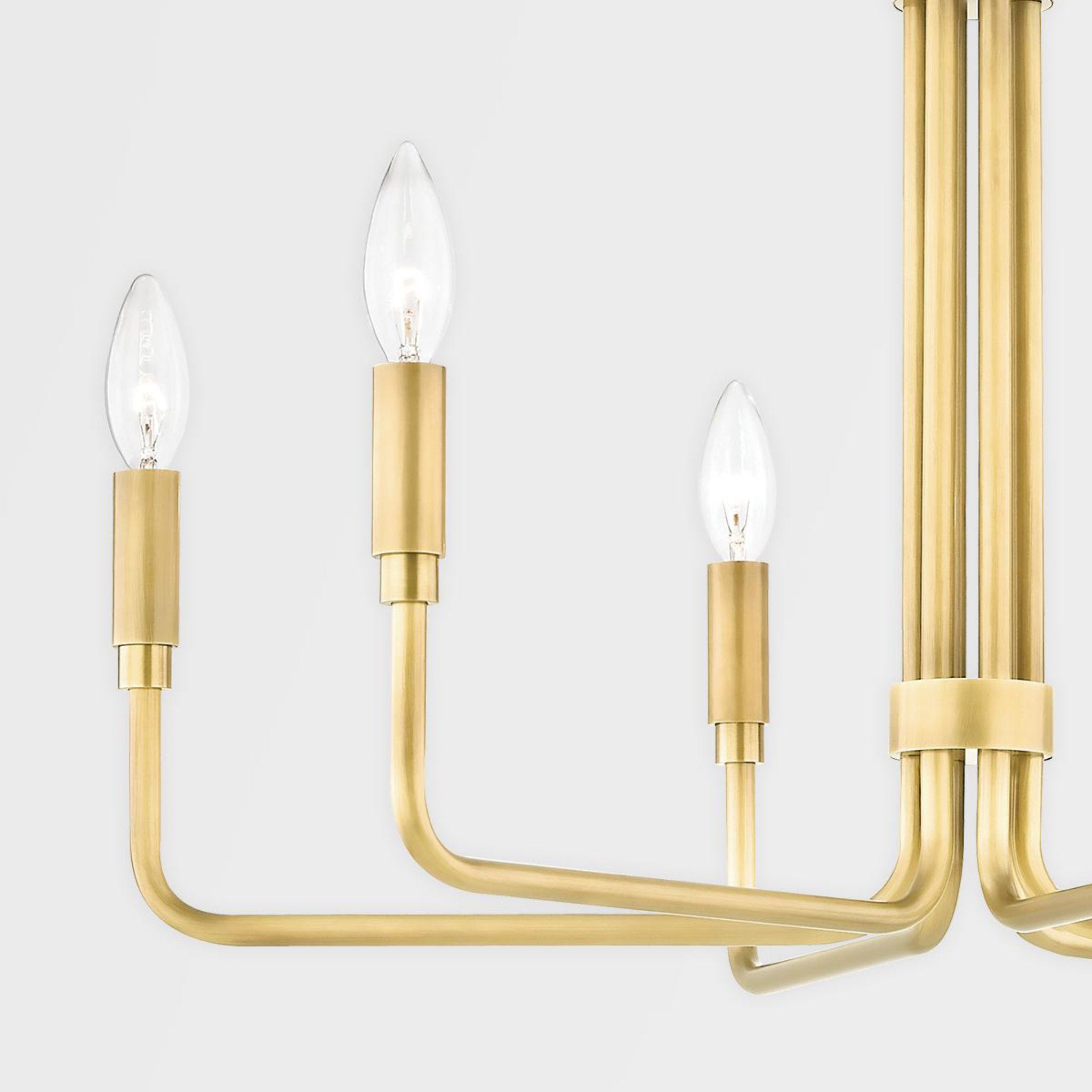 Brigitte 6-Light Chandelier in Aged Brass 25L x 25W x 19.25H