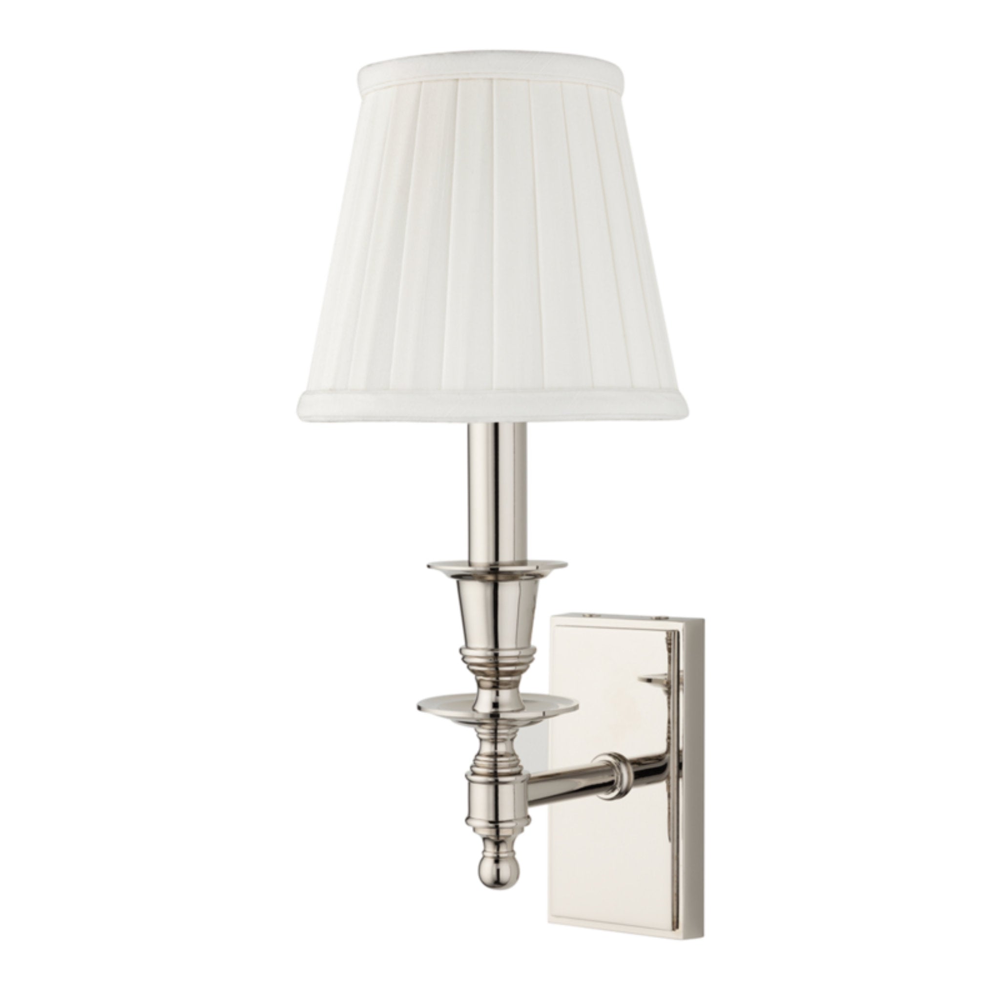 Ludlow 1-Light Wall Sconce in Polished Nickel 5.5L x 5.5W x 13H