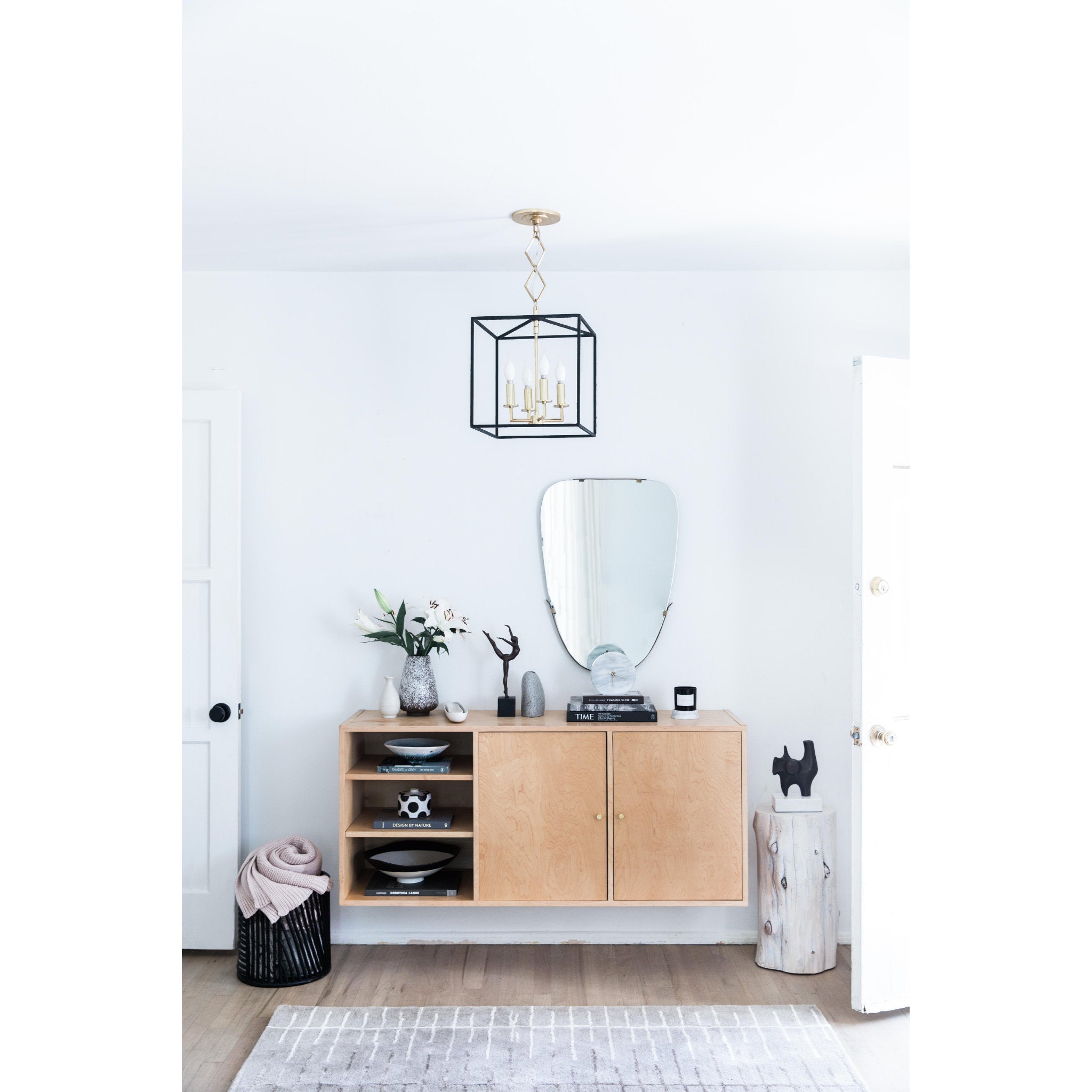 Richie 4-Light Lantern in Aged Brass/Black by Becki Owens 13L x 13W x 24.5H