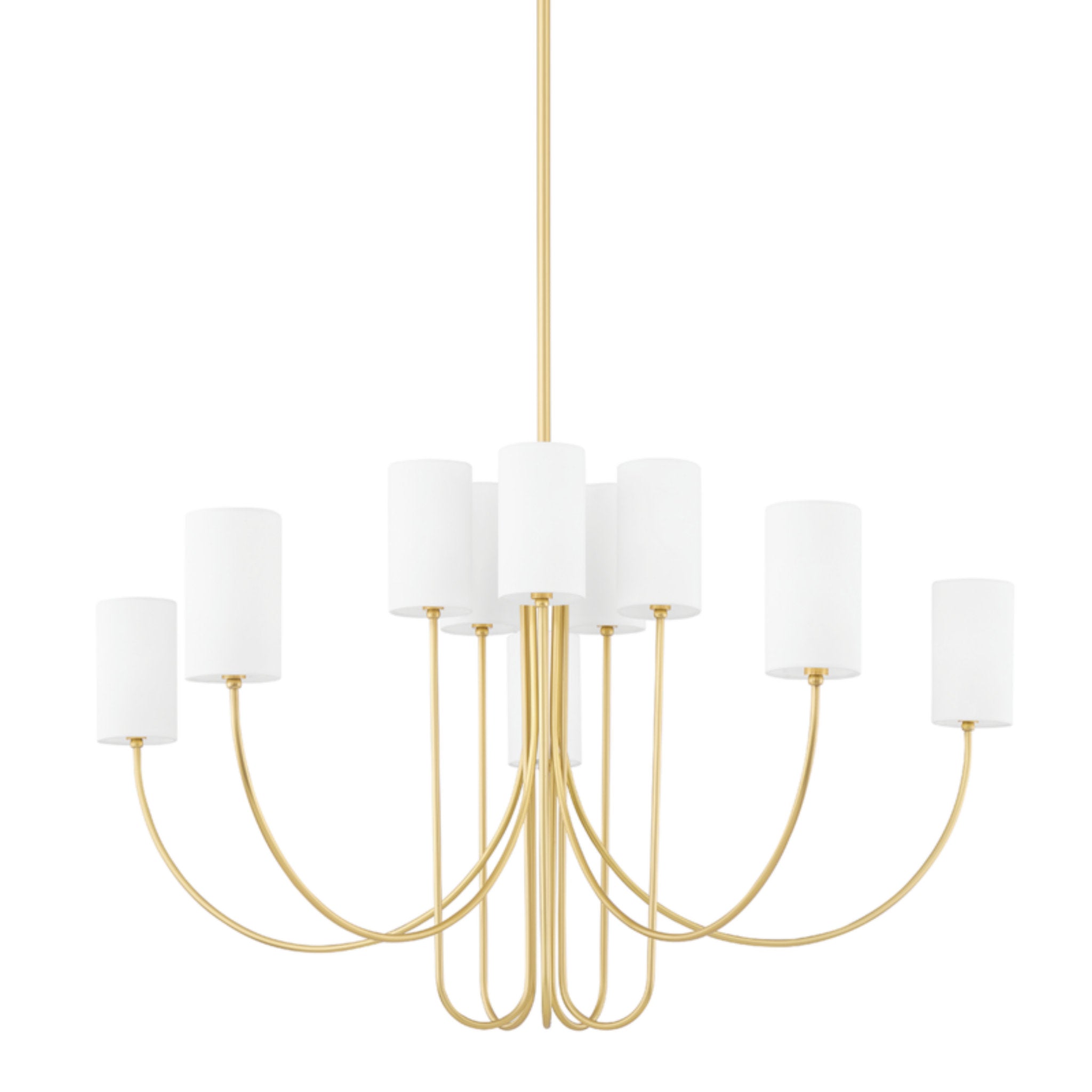 Harlem 10-Light Chandelier in Aged Brass 48.25L x 48.25W x 29H