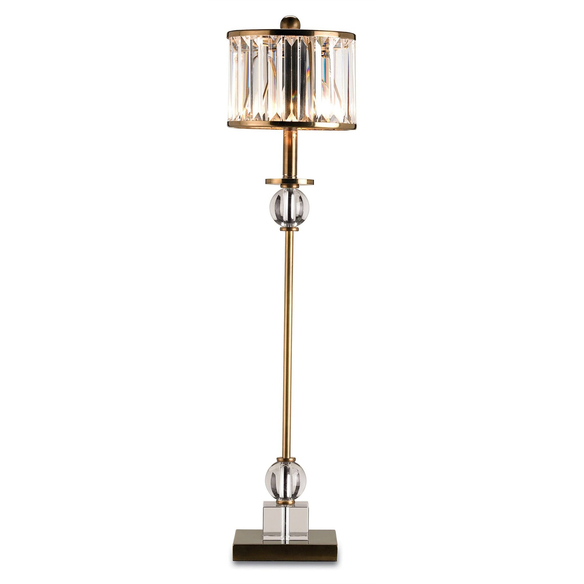 Parfait Table Lamp - Clear/Antique Brass