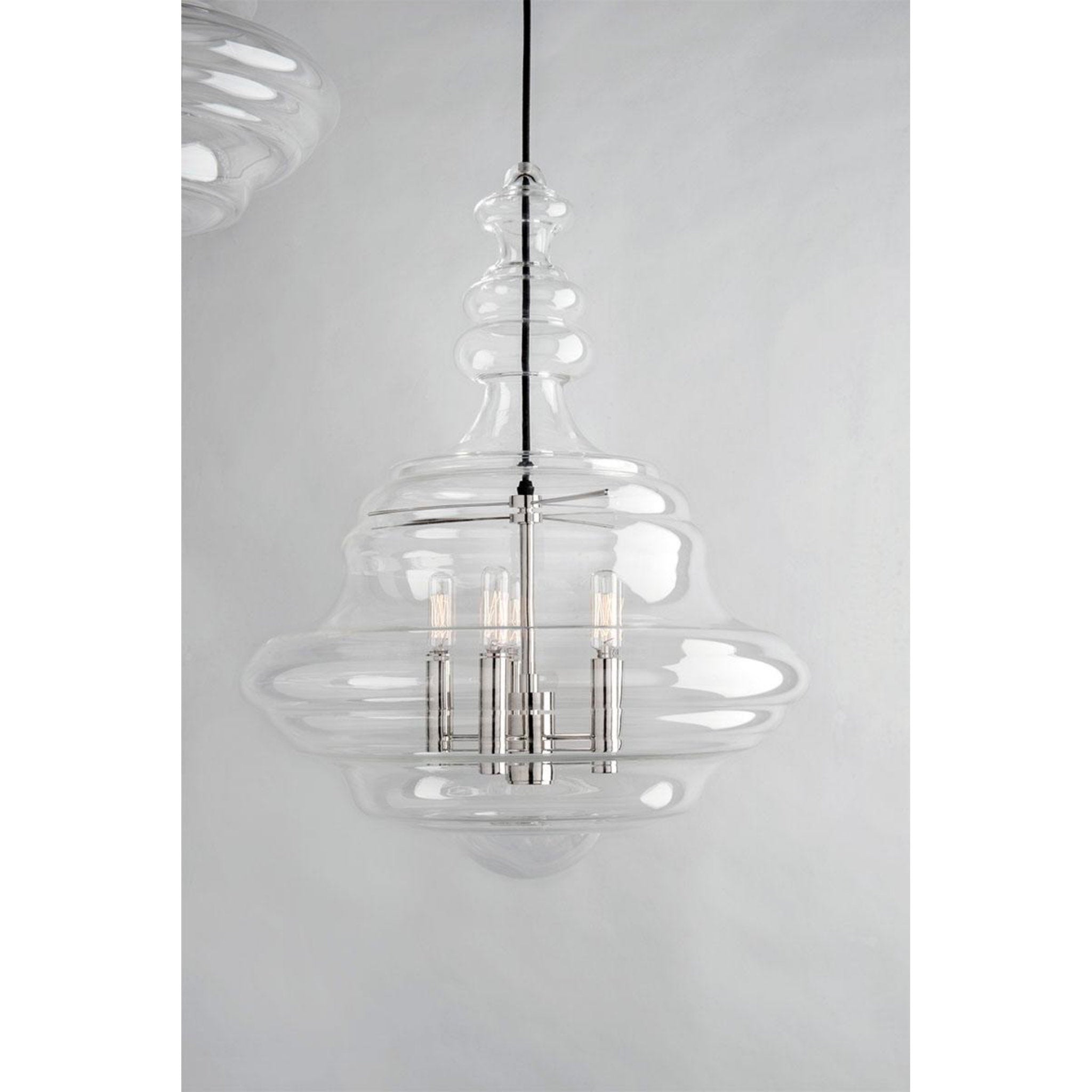 Washington 4-Light Lantern in Polished Nickel 15.5L x 15.5W x 20H