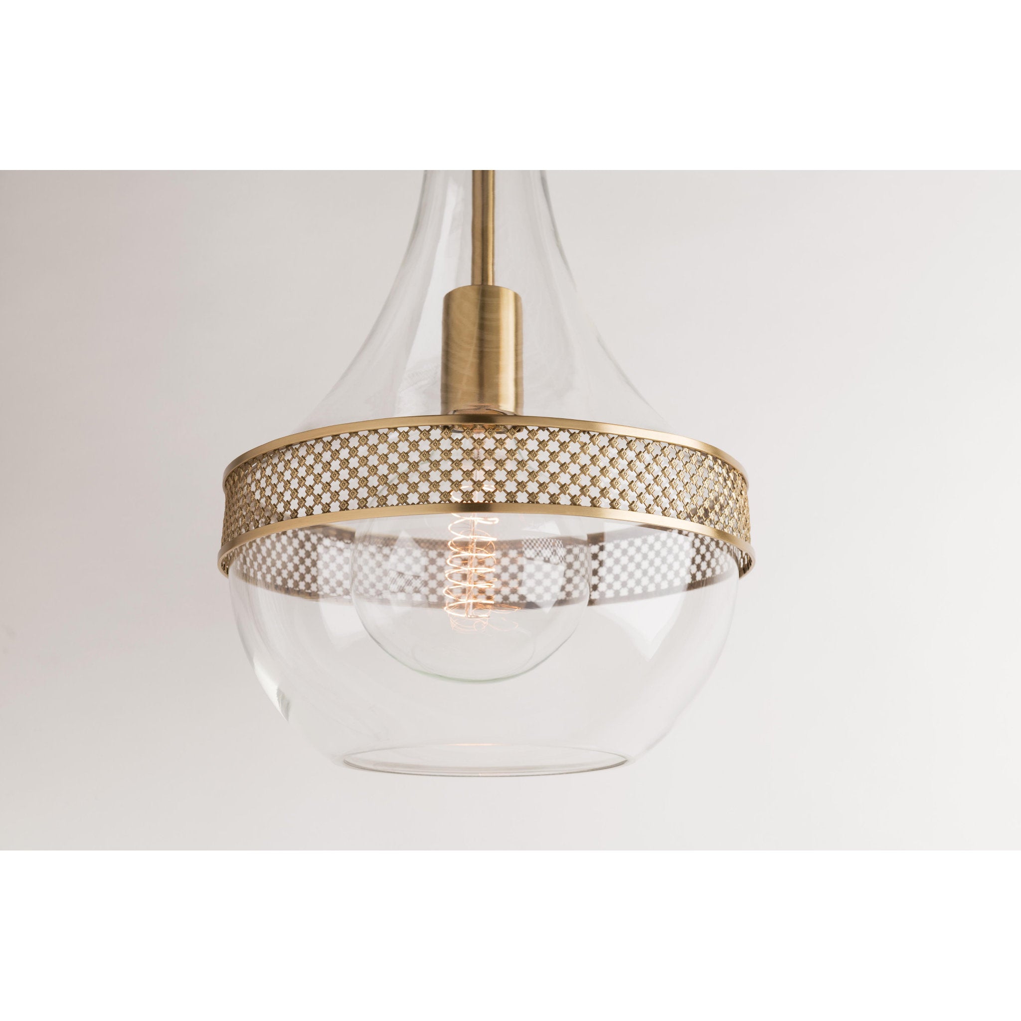 Hagen 1-Light Pendant in Polished Nickel 17.5L x 17.5W x 32H