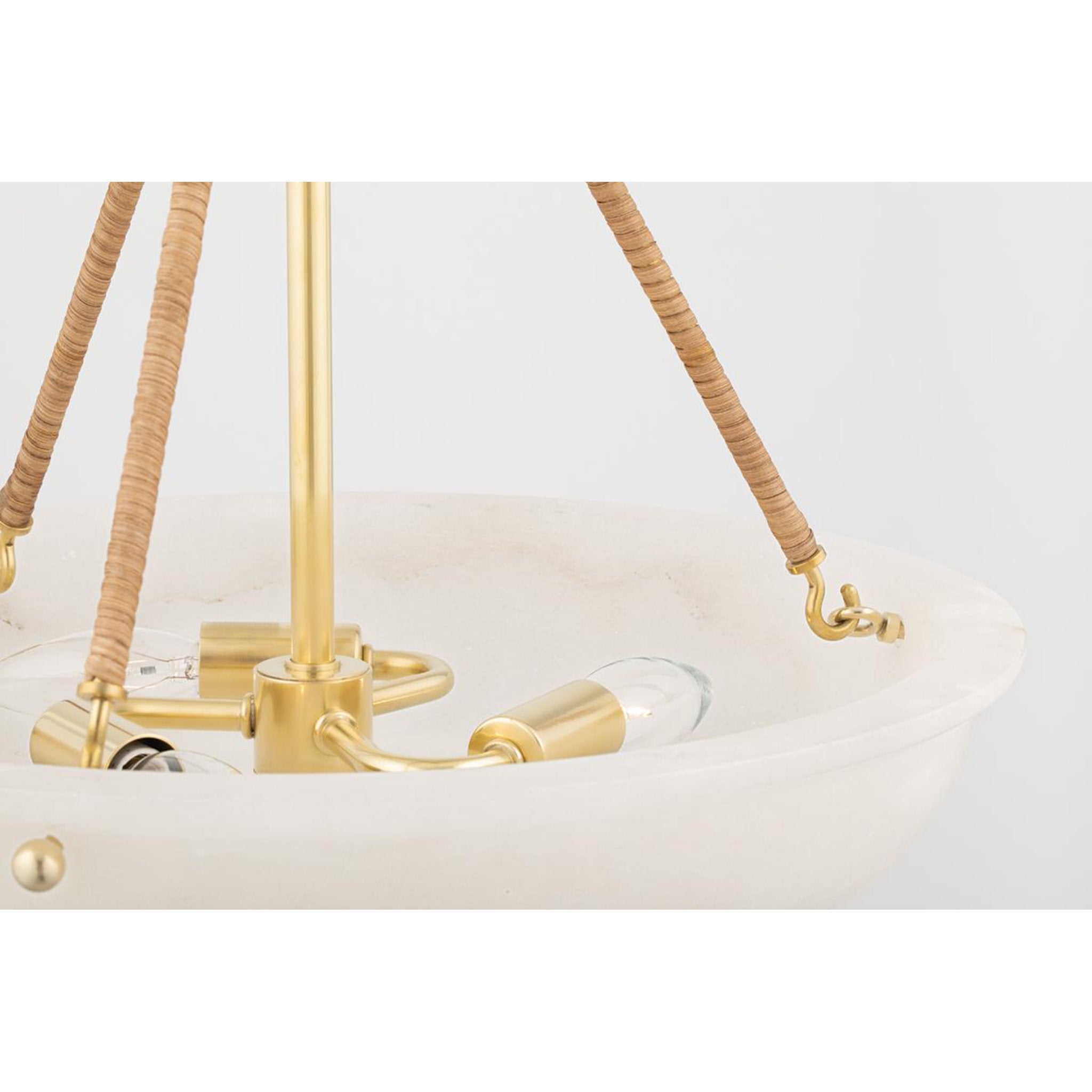 Somerset 3-Light Semi Flush in Aged Brass by Mark D. Sikes 16L x 16W x 8H