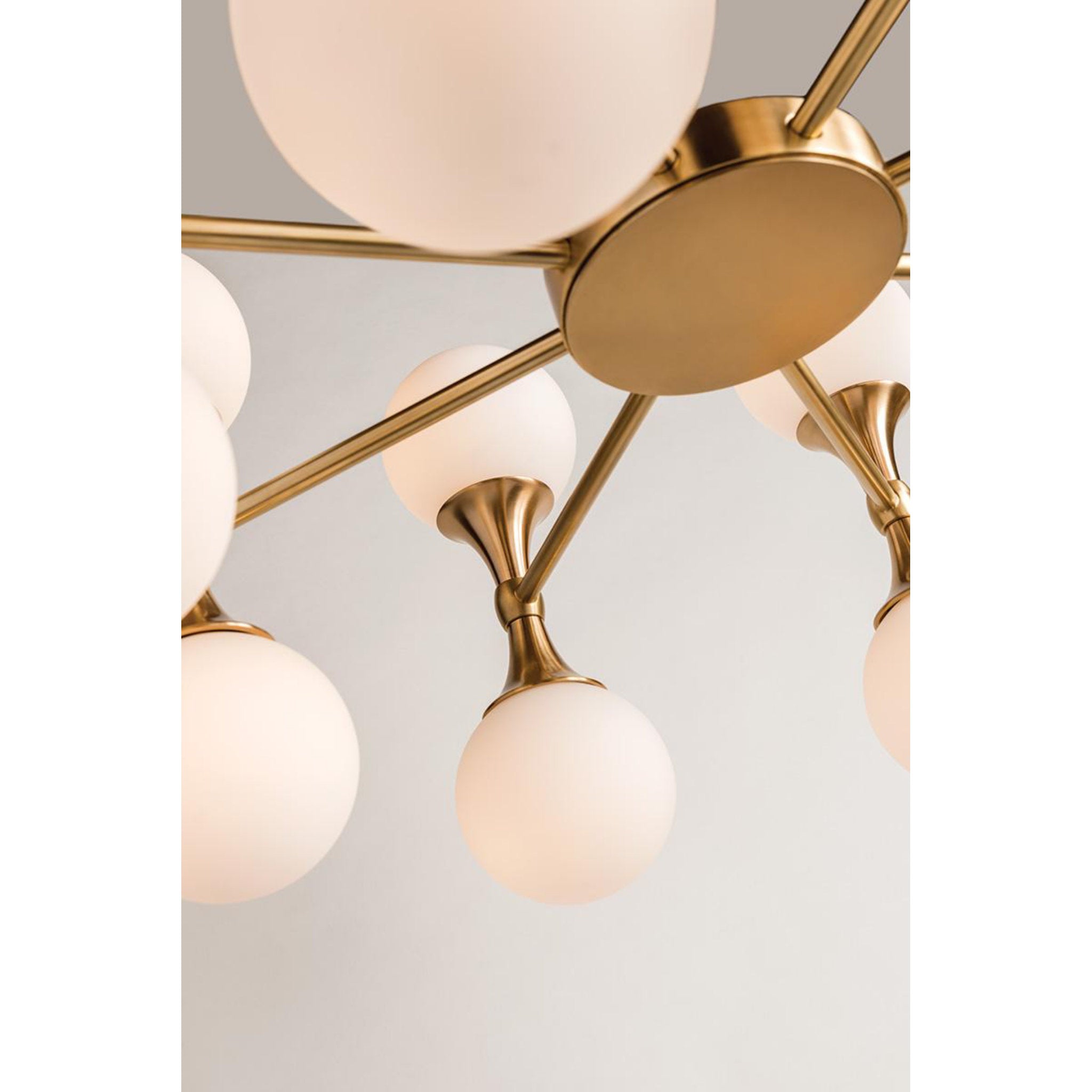 Astoria 20-Light Chandelier in Aged Brass 36L x 36W x 13.5H