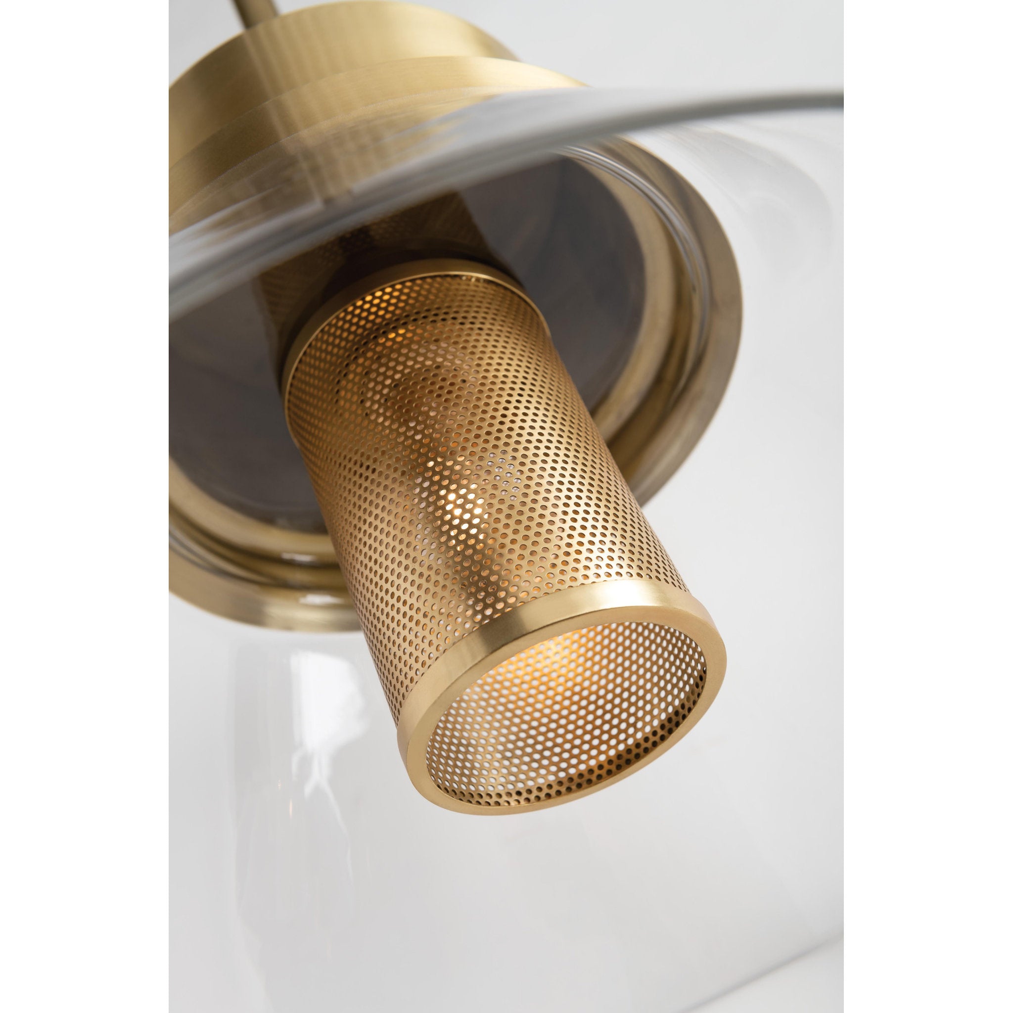 Paoli 1-Light Pendant in Aged Brass 15.75L x 15.75W x 12.5H