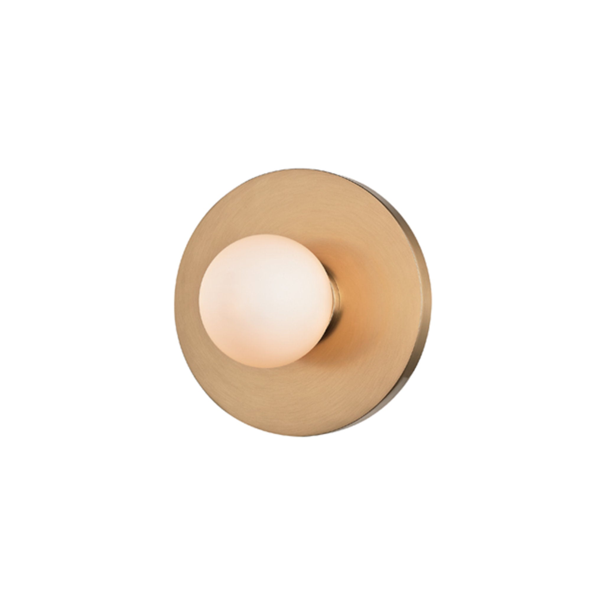 Taft 1-Light Wall Sconce in Aged Brass 4.75L x 4.75W x 4.5H