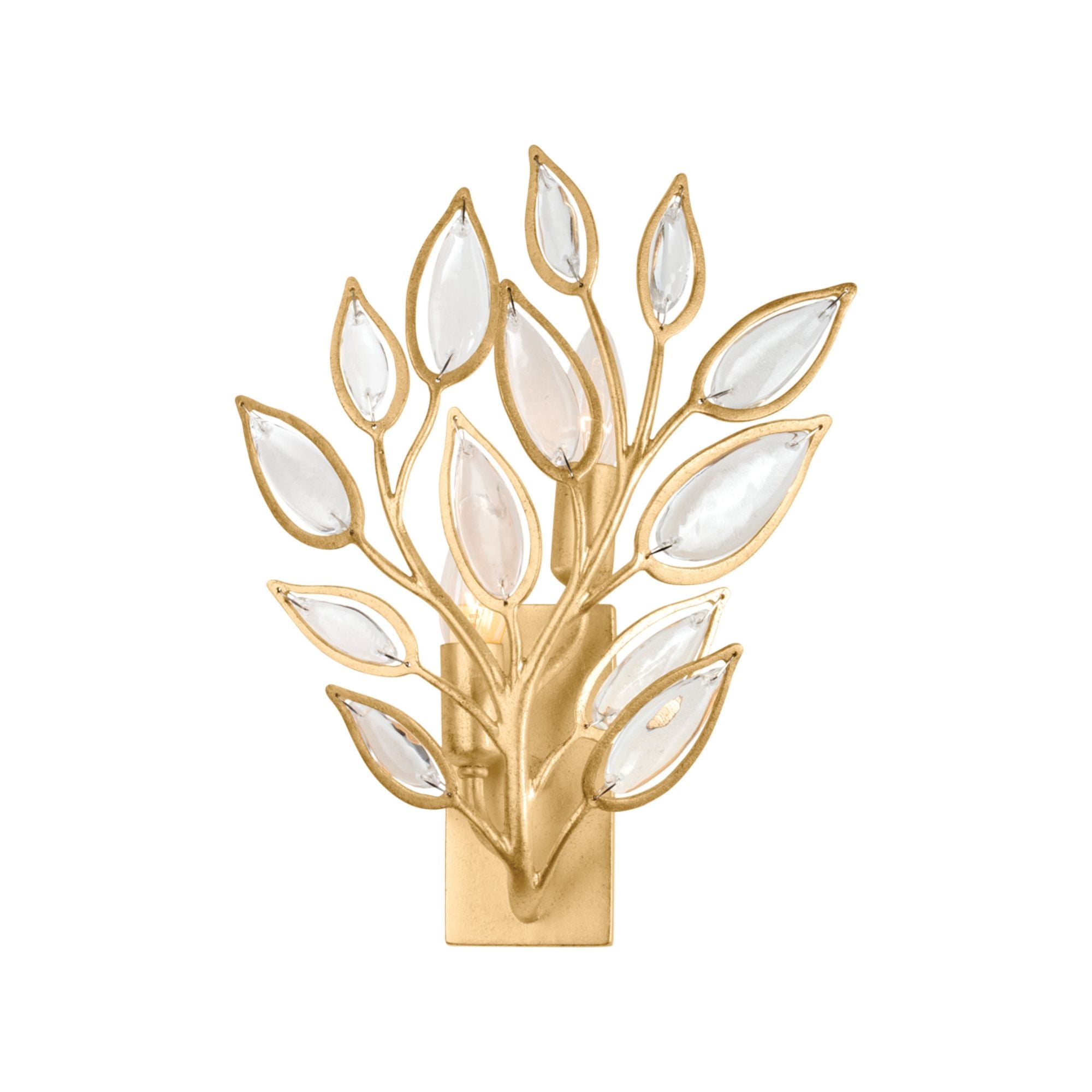 Fairlee 2-Light Wall Sconce in Vintage Gold Leaf 10.75W x 14.5H