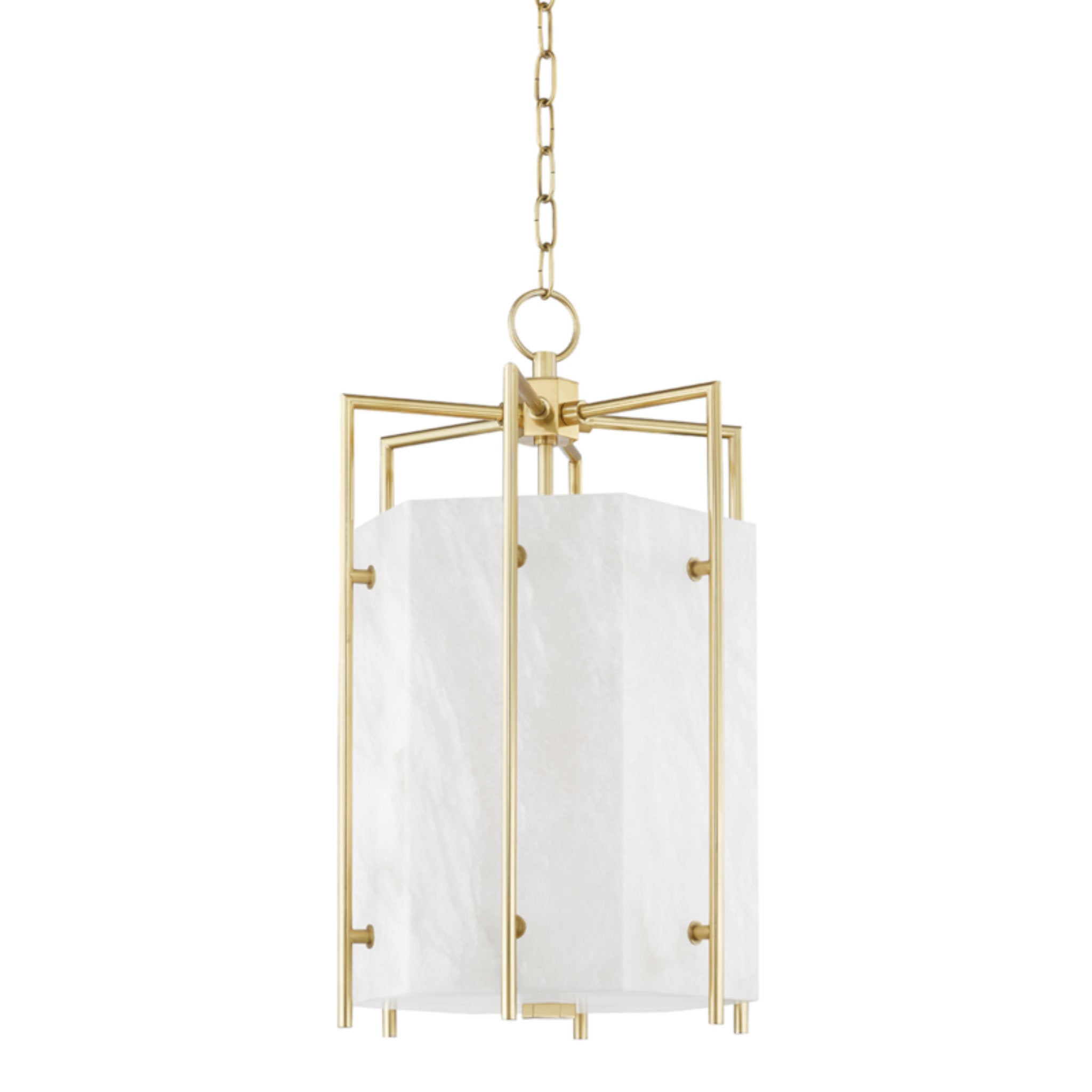 Flatbush 4-Light Lantern in Aged Brass 14L x 14W x 24.75H