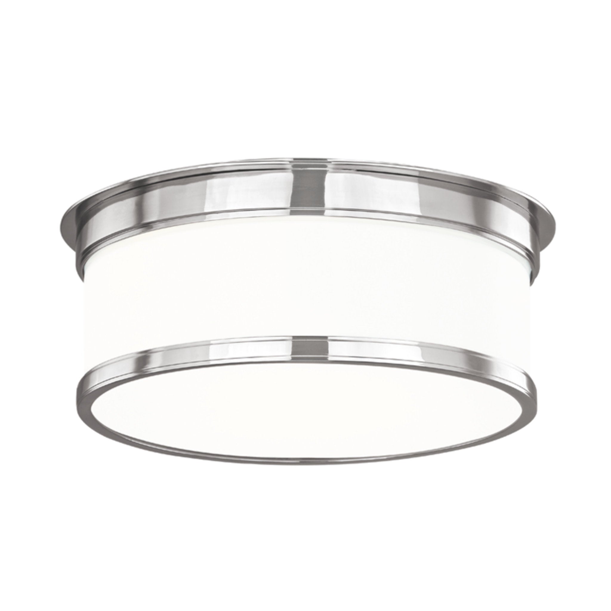 Geneva 2-Light Flush Mount in Polished Nickel 12.25L x 12.25W x 4.75H