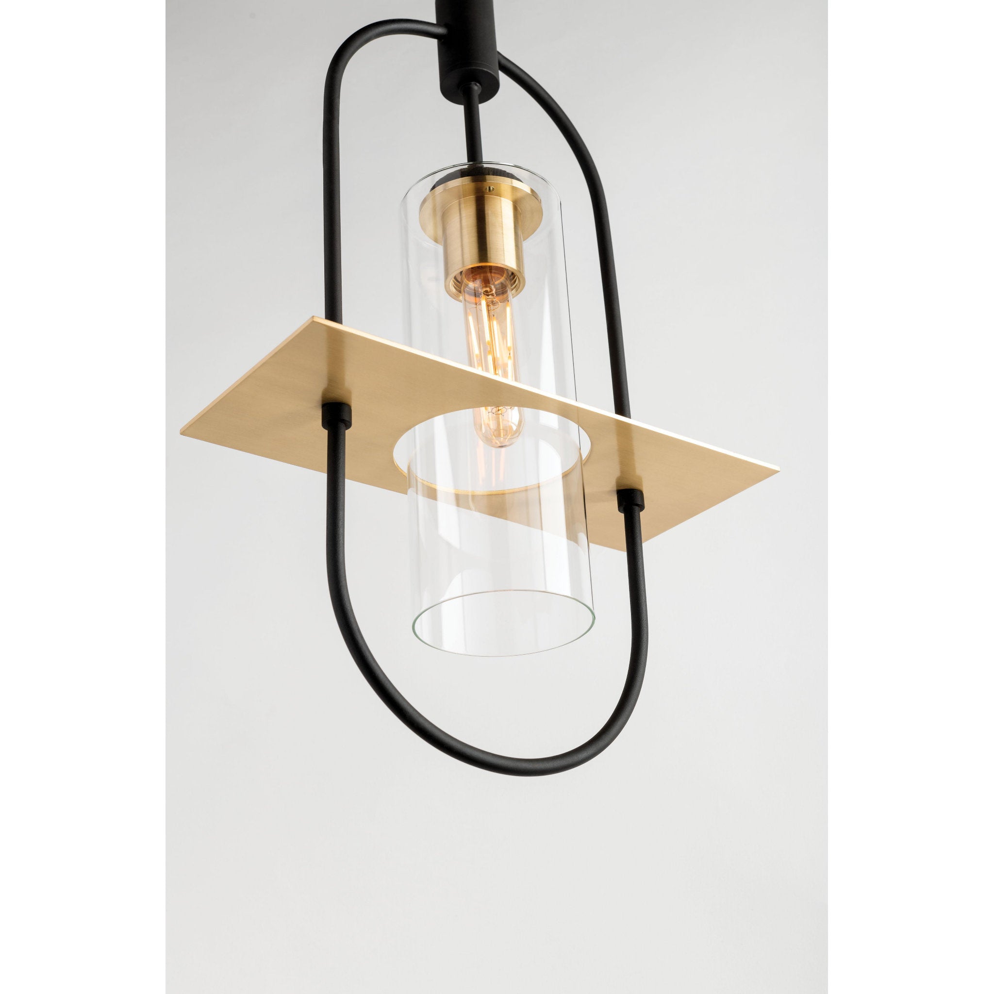 Smyth Pendant 1-Light Outdoor LED in Textured Bronze Brushed Brass 5.5L x 12.5W x 21.75H