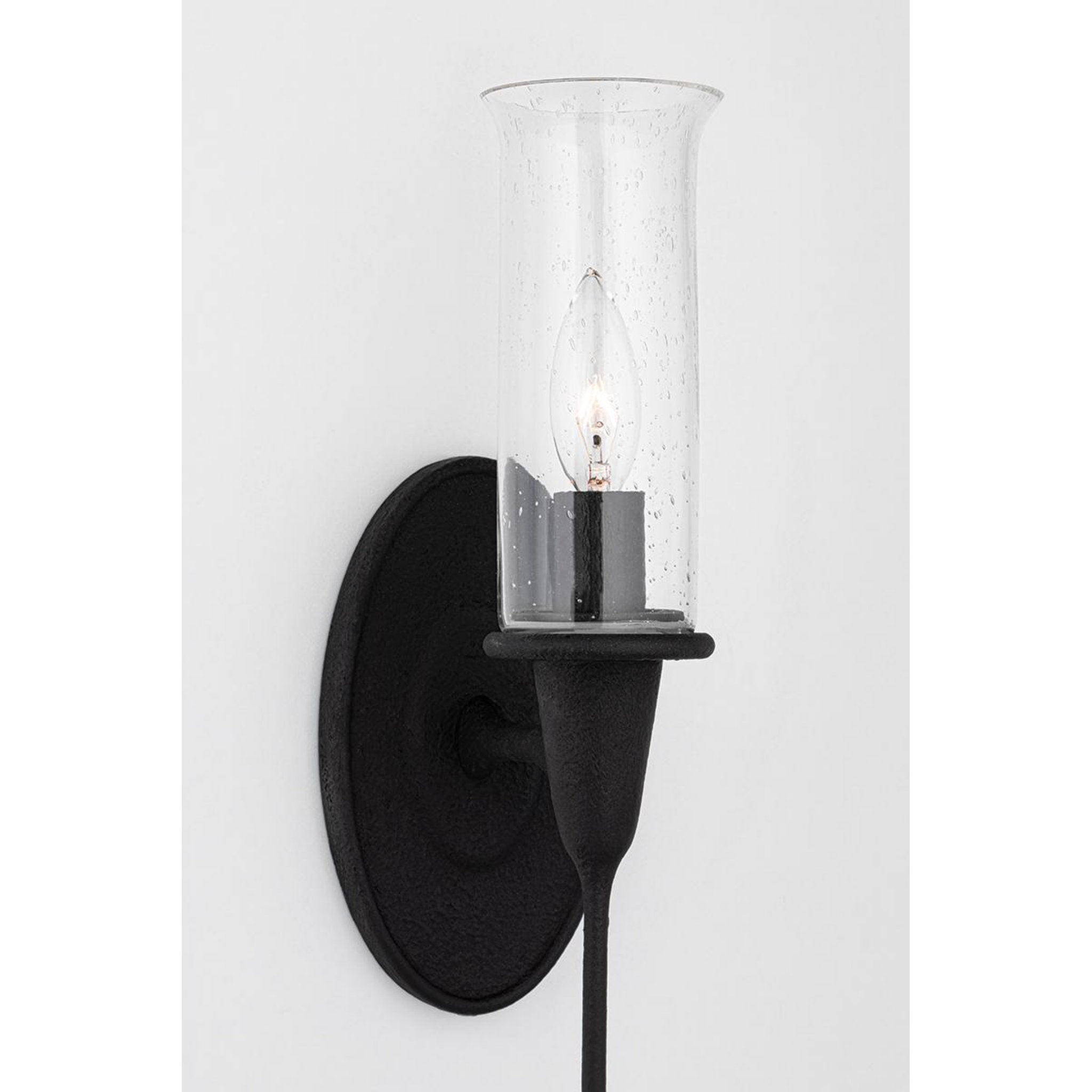 Chisel 1-Light Wall Sconce in Black Iron 4.5W x 18.75H