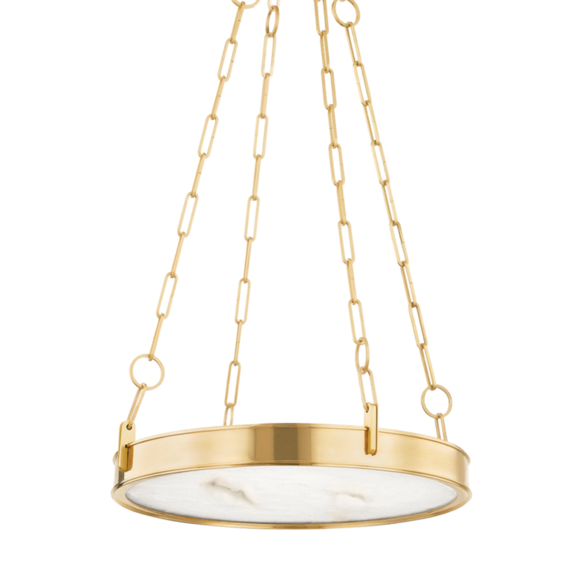 Kirby 1-Light Chandelier in Aged Brass 20W x 3.5H