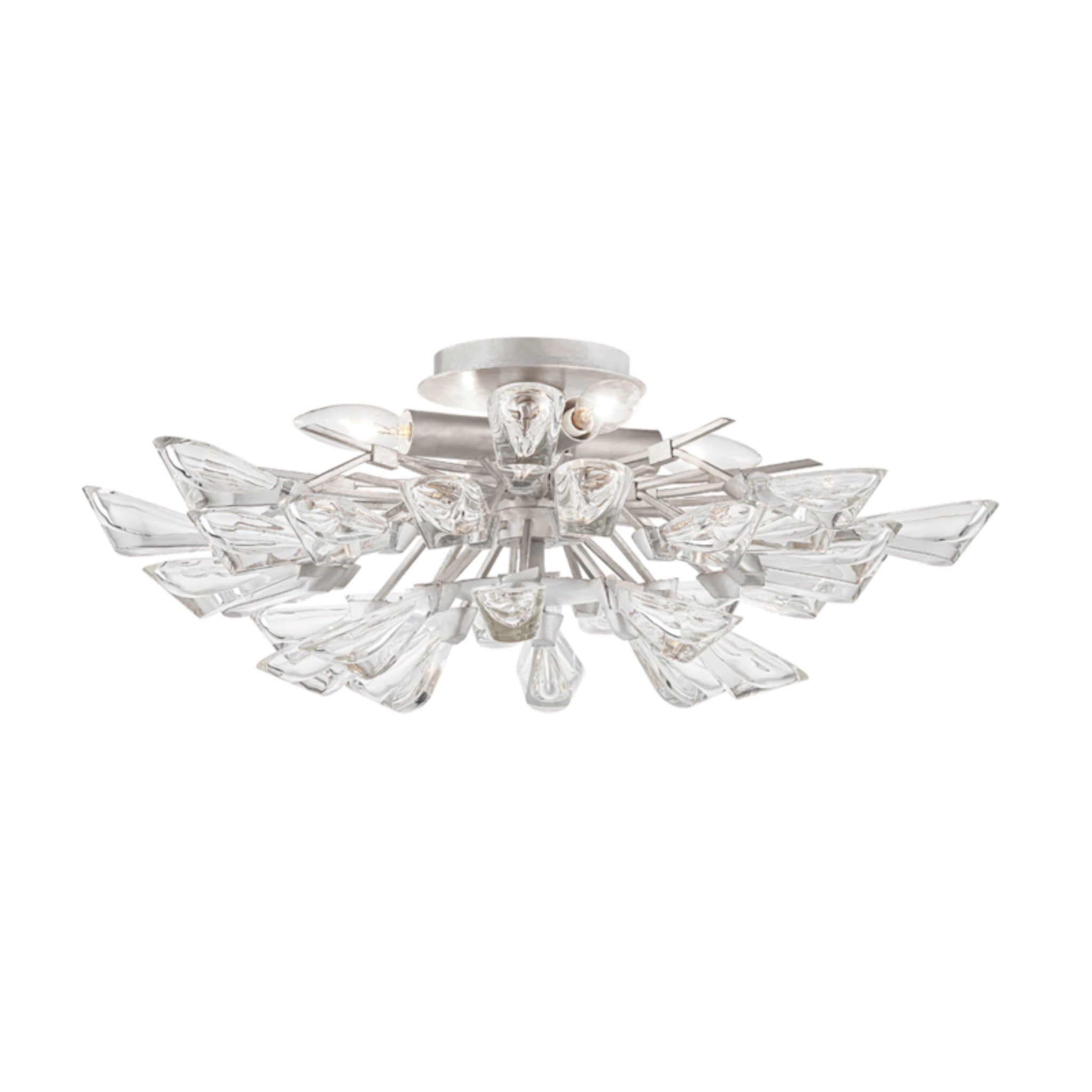 Tulip 4-Light Semi Flush in Silver Leaf 23.25W x 7H