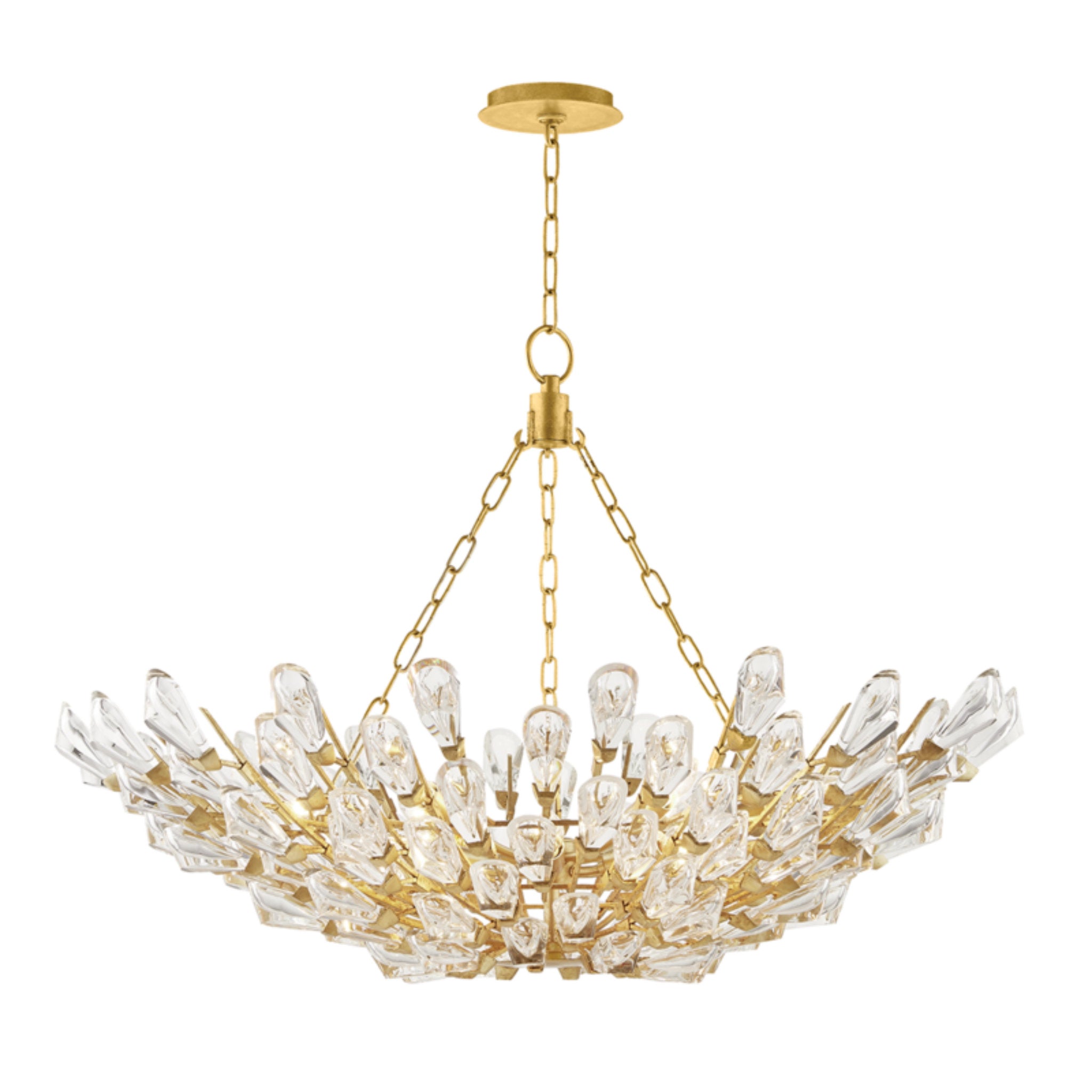 Tulip 12-Light Chandelier in Gold Leaf 39.5W x 24.75H