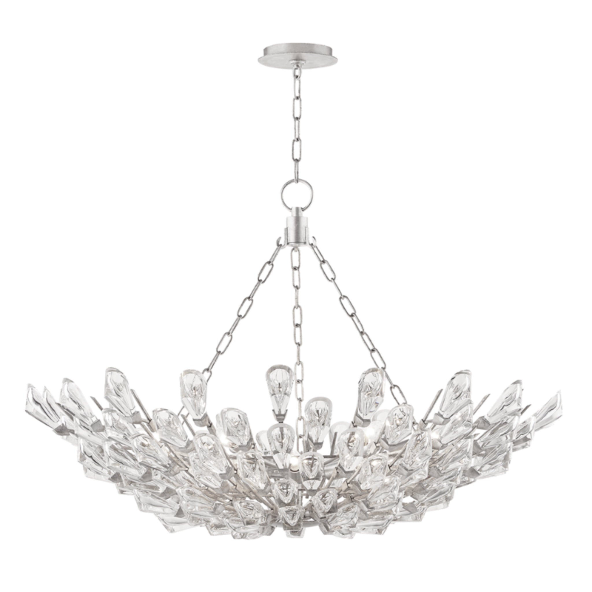 Tulip 12-Light Chandelier in Silver Leaf 39.5L x 39.5W x 20.25H