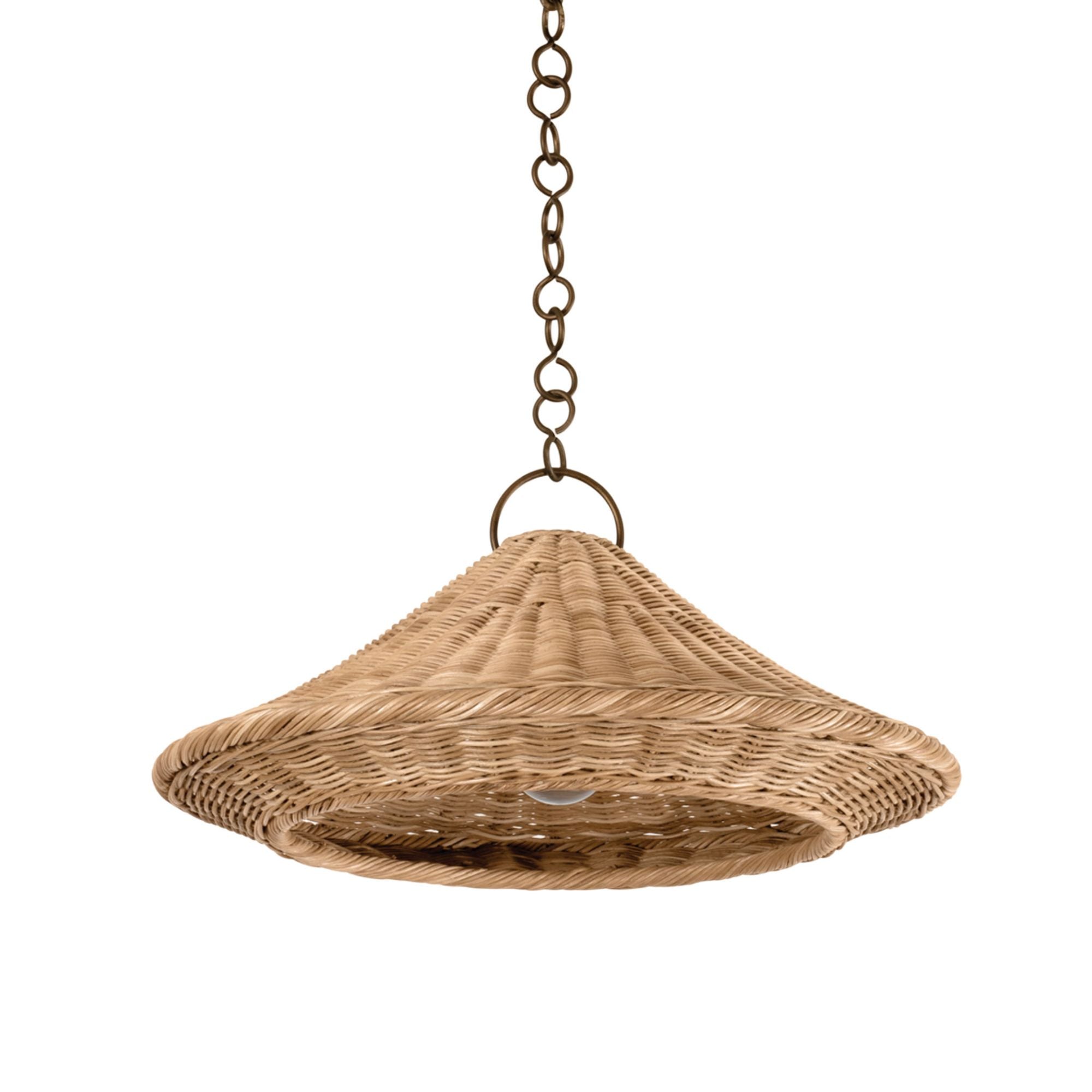 Baychester 1-Light Pendant in Bronze Leaf 22W x 10.5H