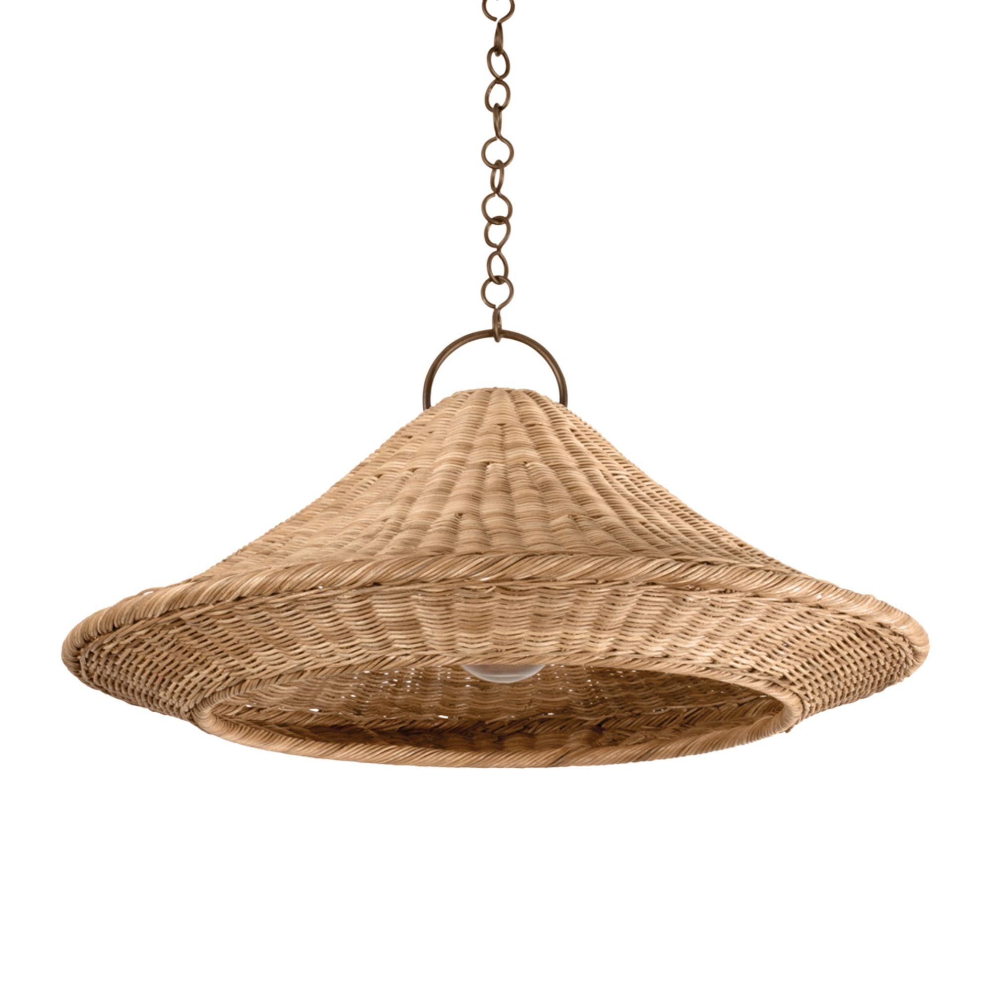 Baychester 1-Light Pendant in Bronze Leaf 32W x 15H