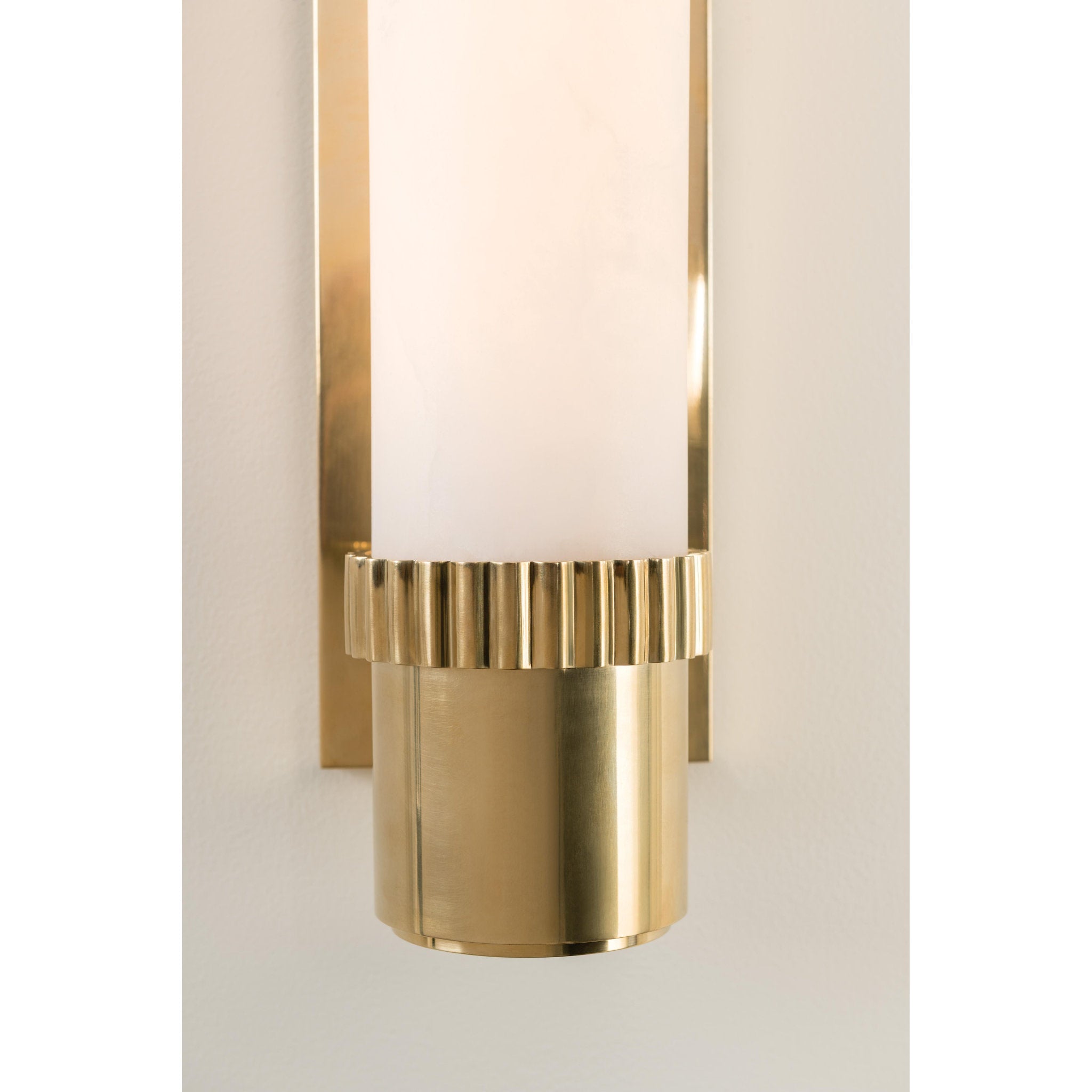 Argon 1-Light Wall Sconce in Aged Brass 4.25L x 4.25W x 15.25H