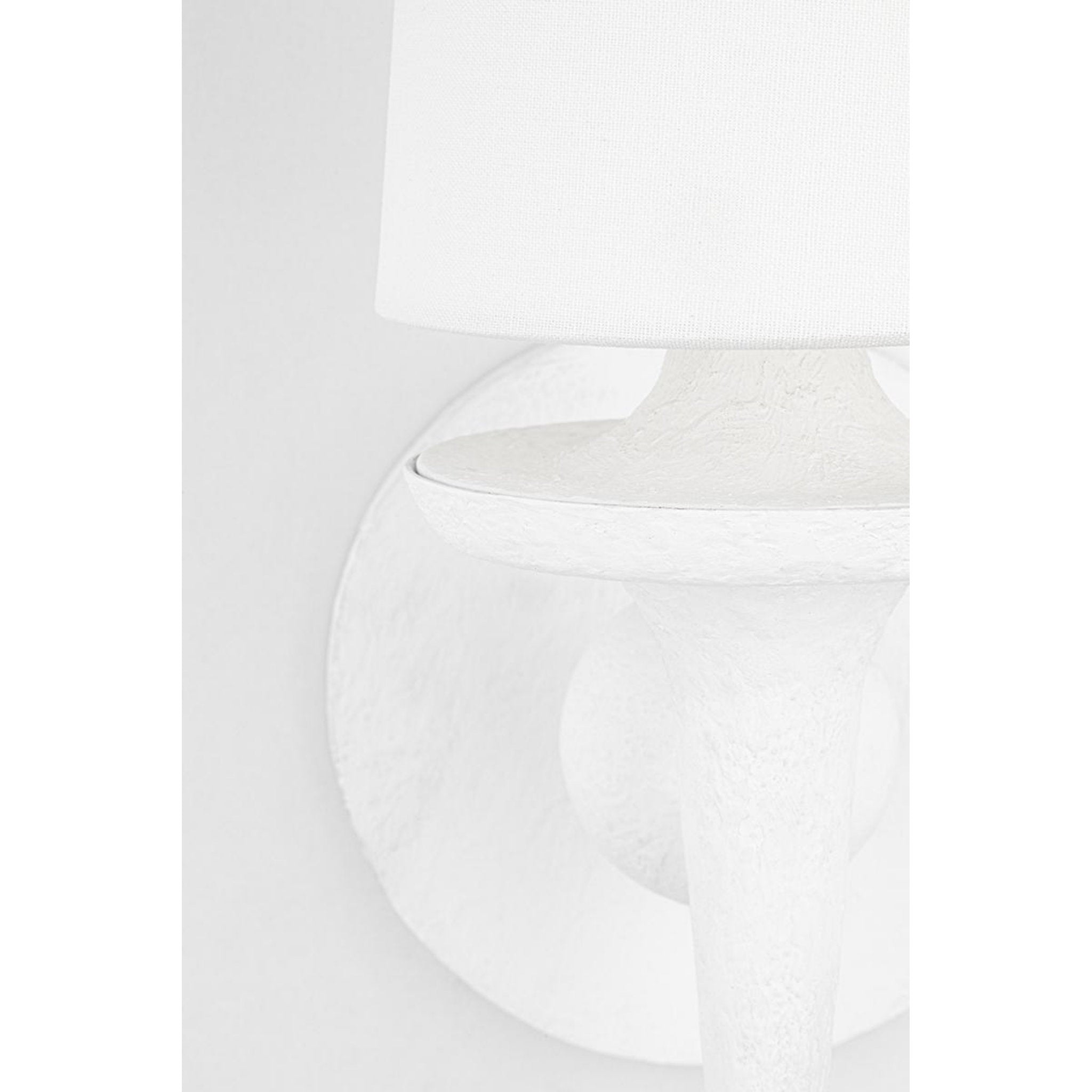 Torch 2-Light Wall Sconce in White Plaster 13.5W x 15.5H