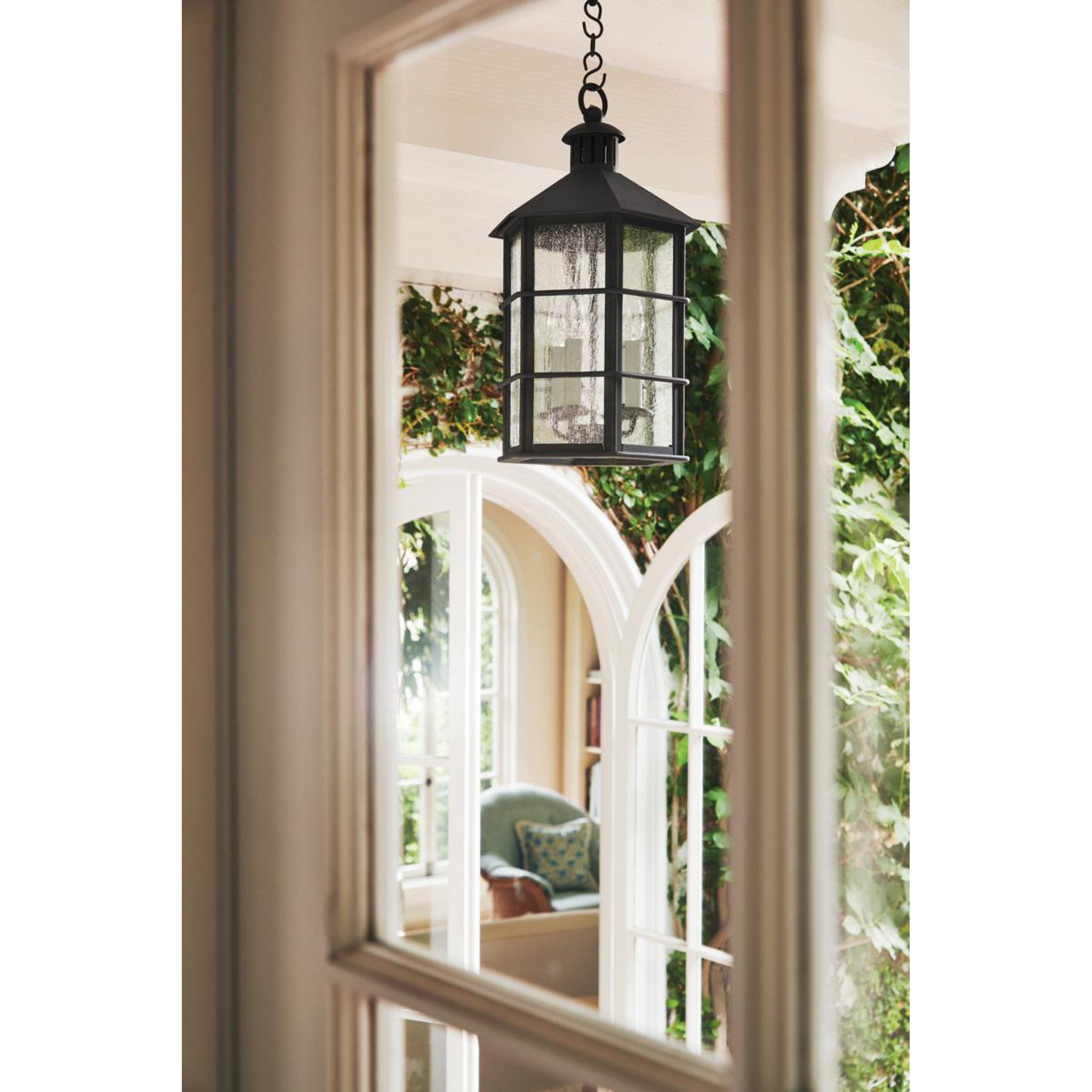 Lake County Lantern 4-Light Outdoor LED in French Iron 11.5L x 11.5W x 25.75H