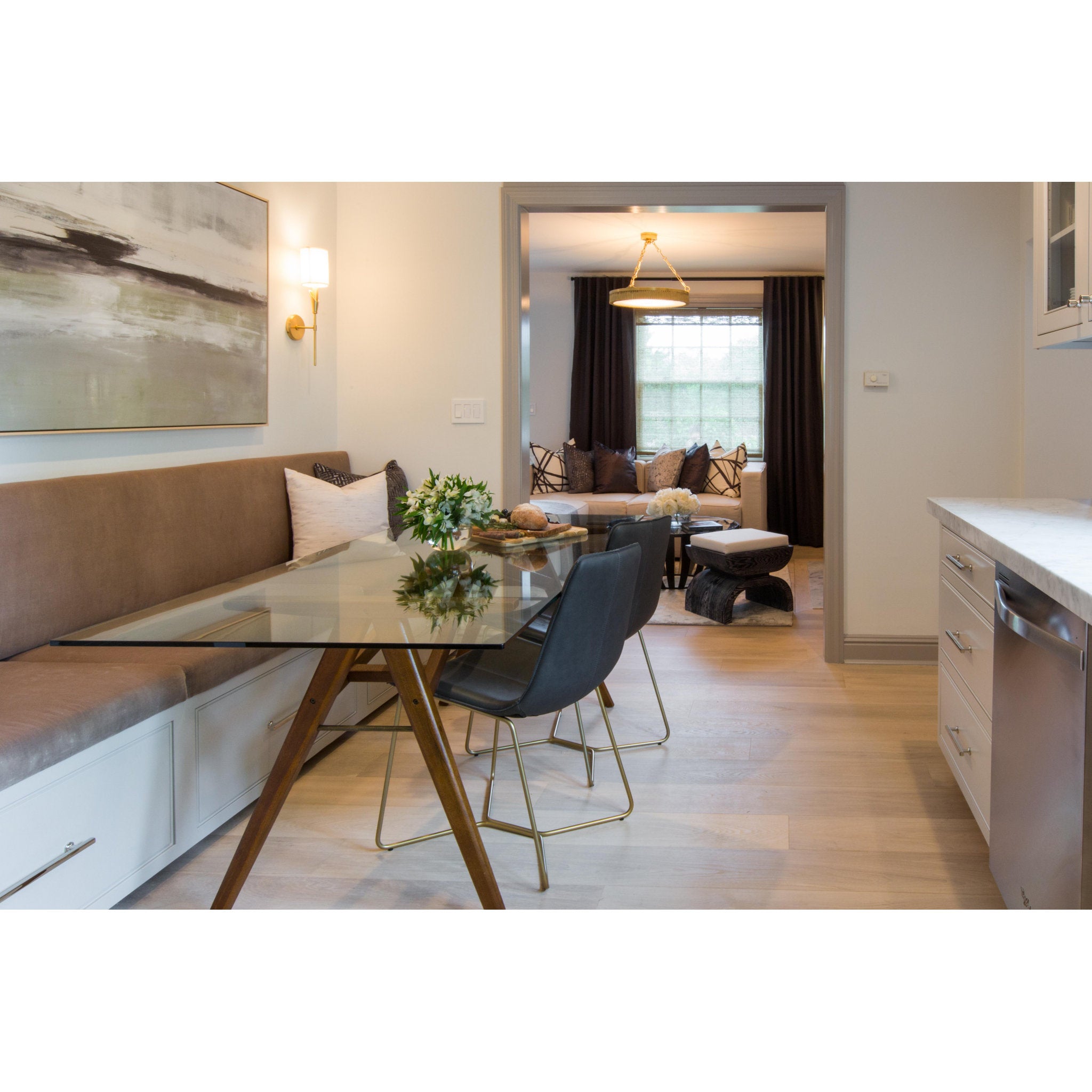 Lynden 5-Light Chandelier in Aged Brass 22L x 22W x 8.25H