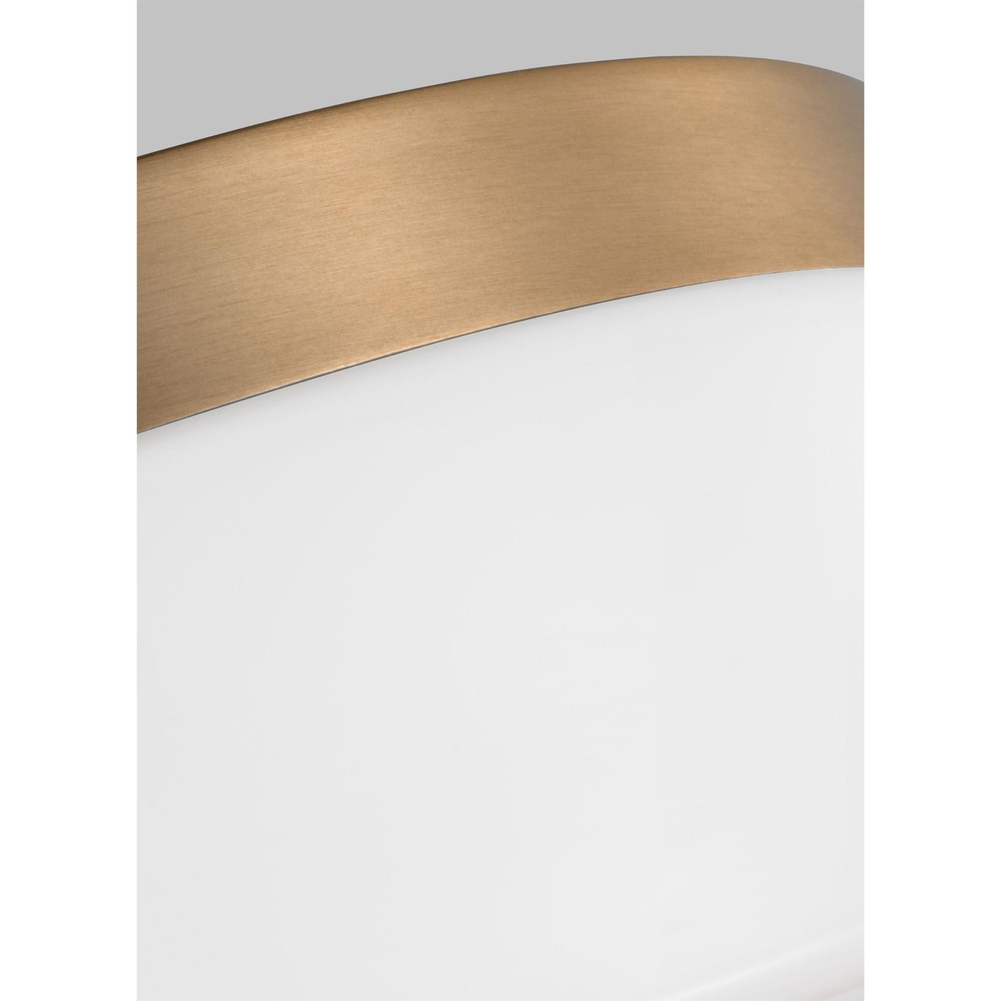 Rhett Medium Ceiling Flush Mount Modern Fixture 12" Width 3.75" Height Steel Round Etched / White Inside Shade in Satin Brass