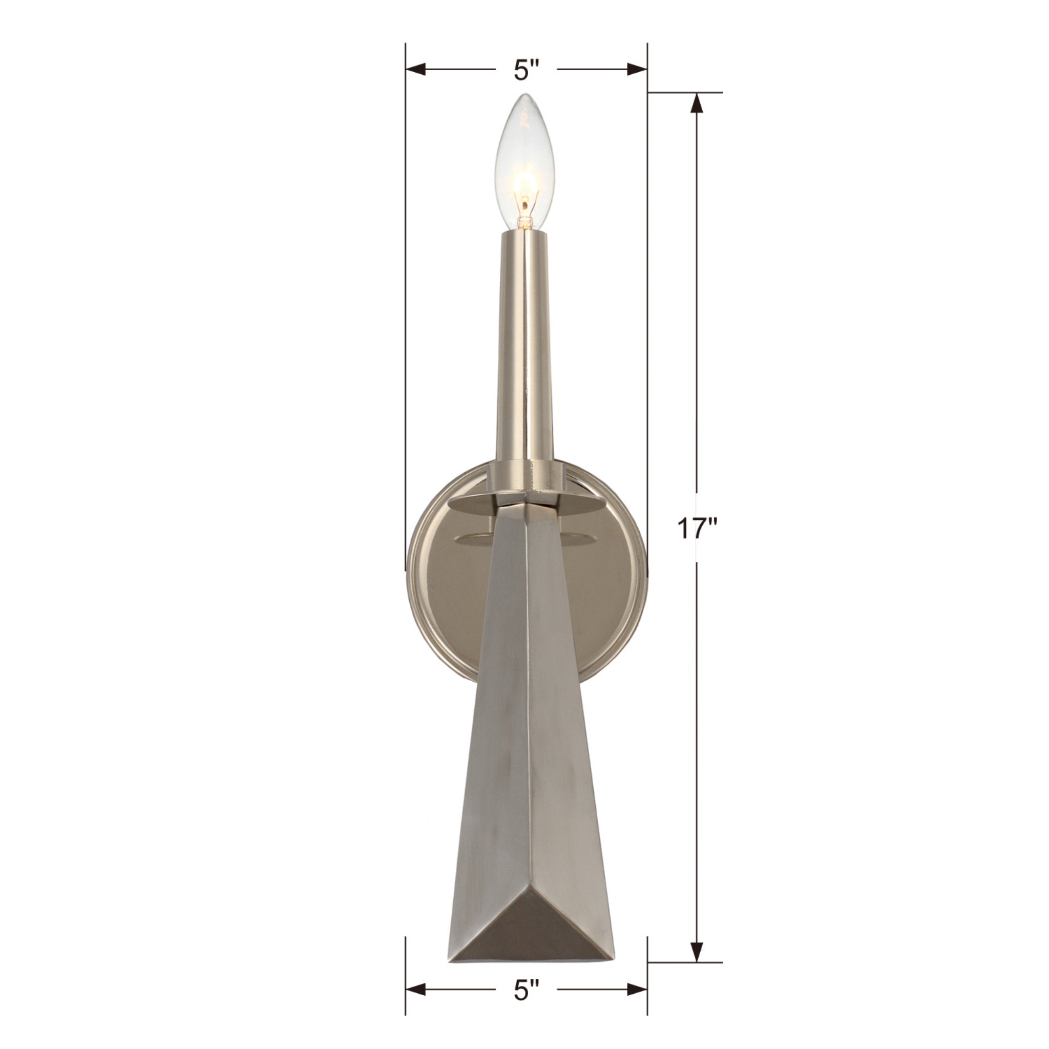 Palmer 5'' Polished Nickel Sconce Silver 5"W x 14"H x 5.75"D