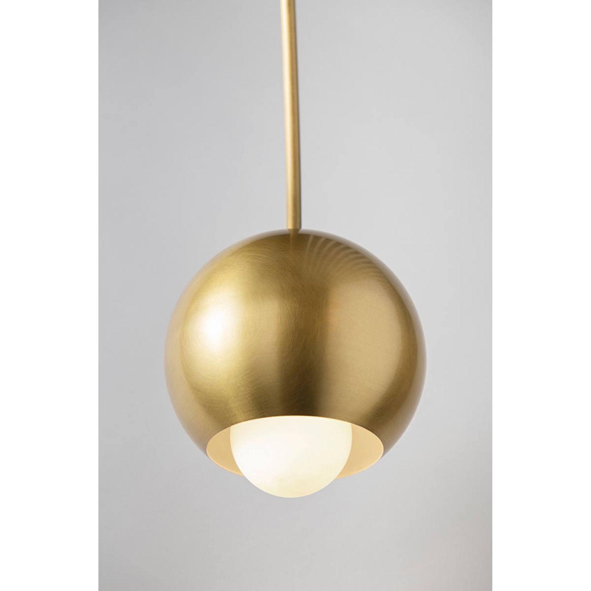 Willow 6-Light Chandelier in Aged Brass/Black 14L x 48.75W x 28.625H