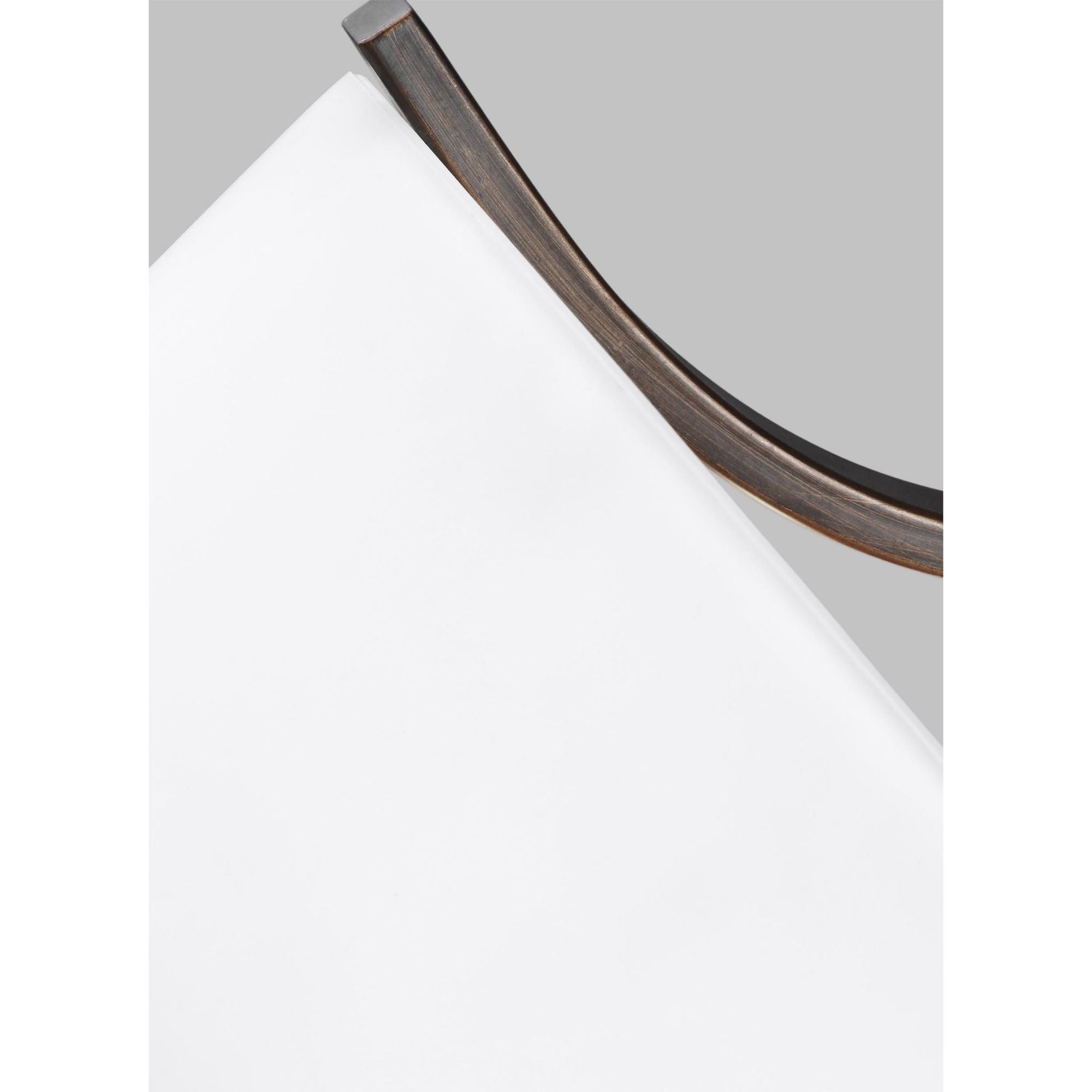 Canfield Three Light Semi-Flush Mount LED Modern Ceiling Fixture 12.5" Height Steel Round Etched / White Inside Shade in Bronze