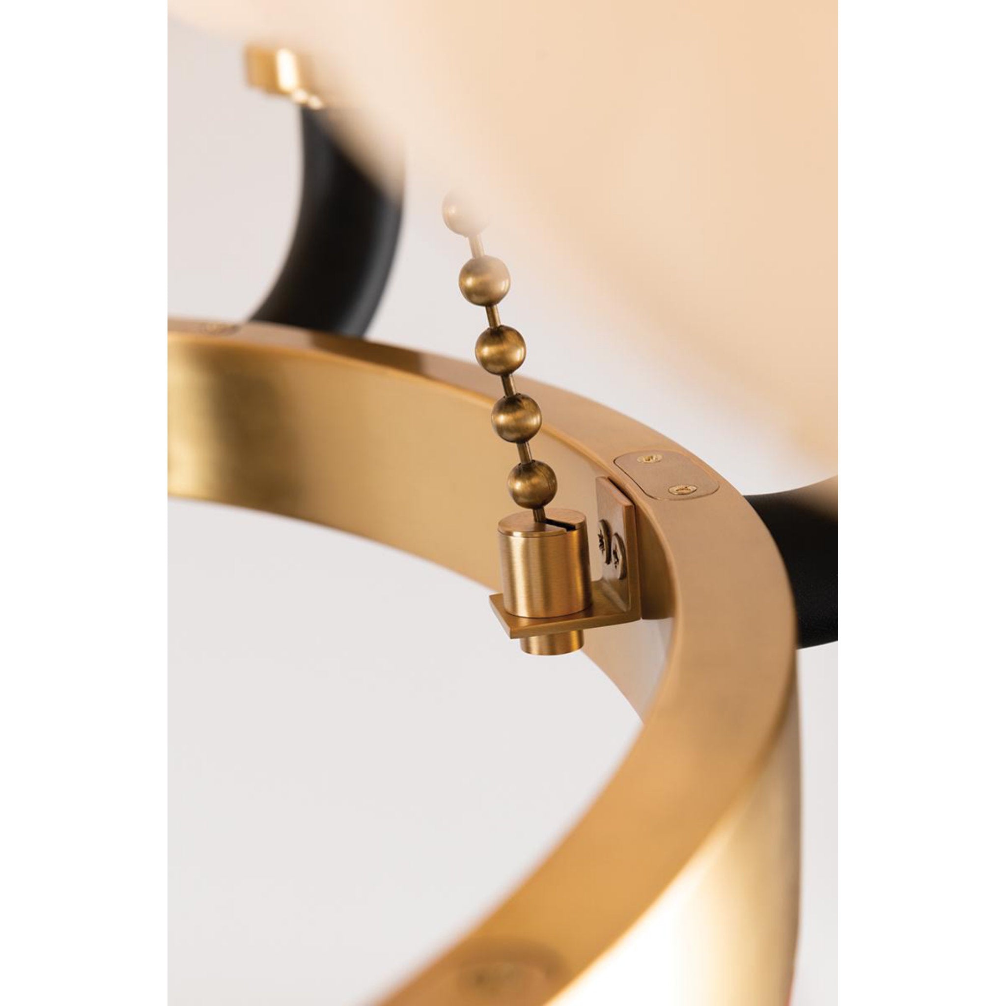 Werner 12-Light Chandelier in Aged Brass/Black 61L x 61W x 14.5H