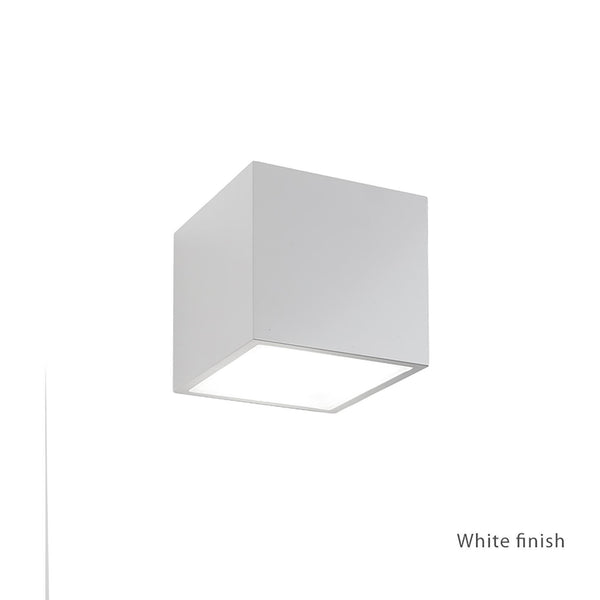 Bloc LED Indoor or Outdoor Up Down Wall Light 4000K in White Foundry