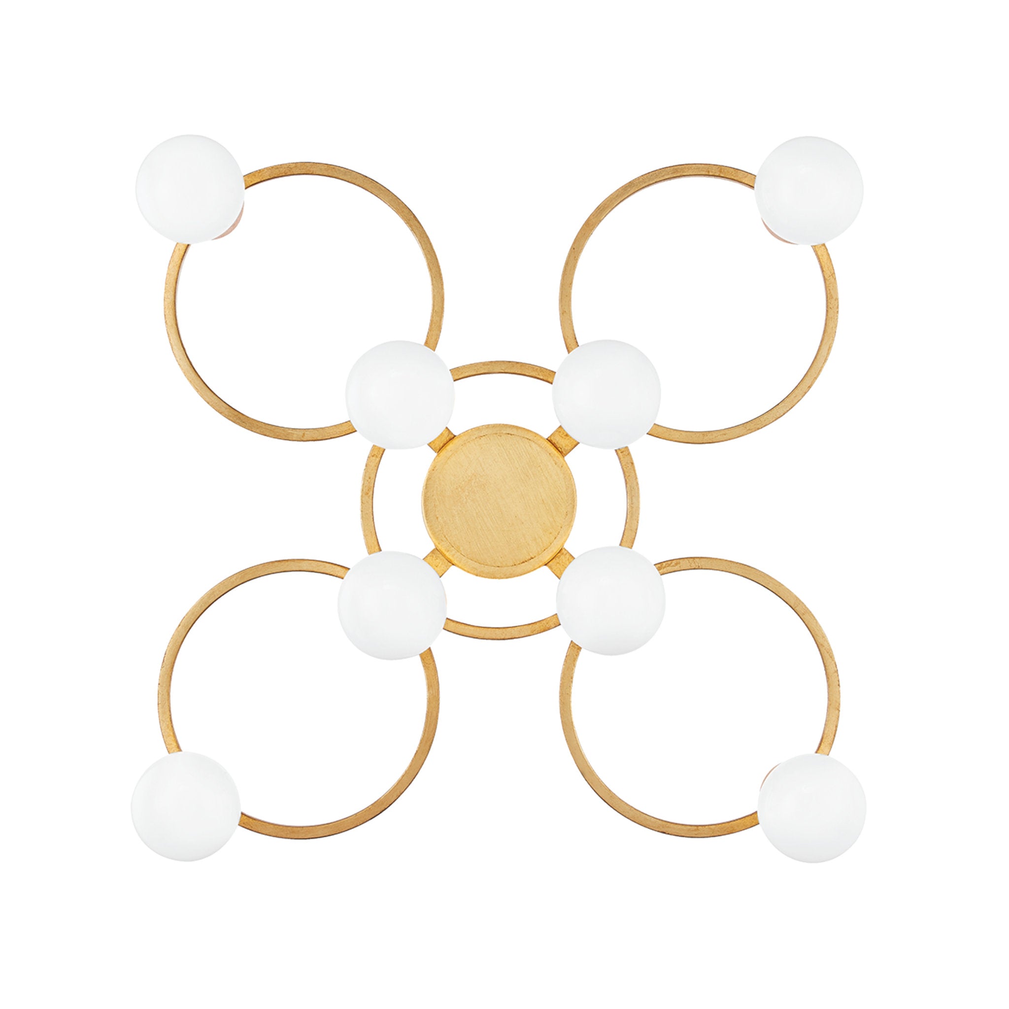 Hope 8-Light Semi Flush in Gold Leaf 14L x 28W x 28H