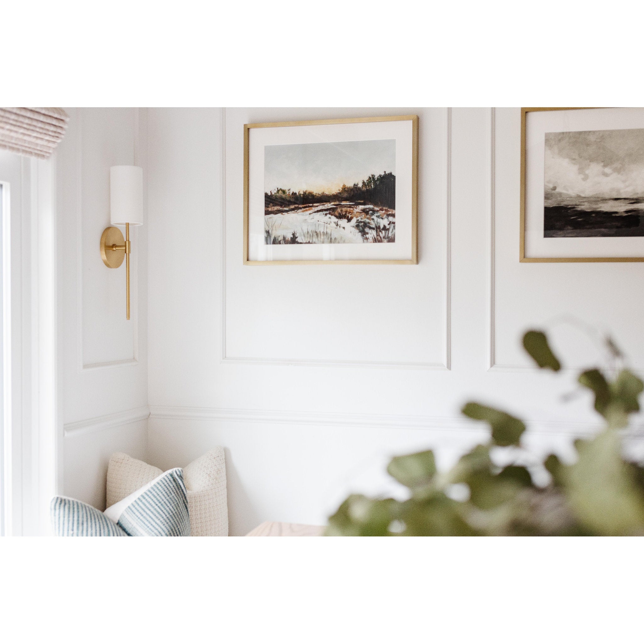 Olivia 1-Light Wall Sconce in Aged Brass 4.75L x 4.75W x 18.75H